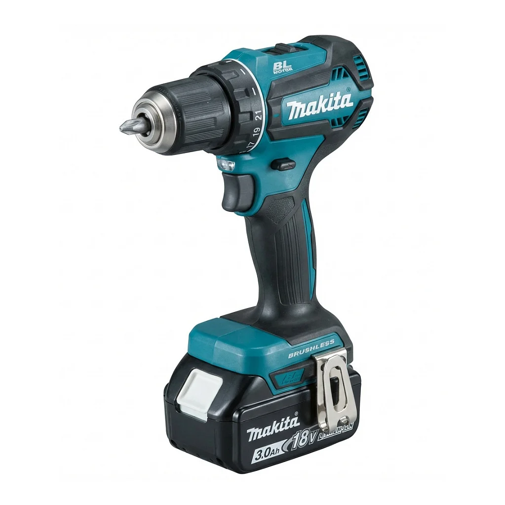 Makita Akku Bohrschrauber   DDF487RFE inkl  2x Akku Maschinen & Werkzeuge