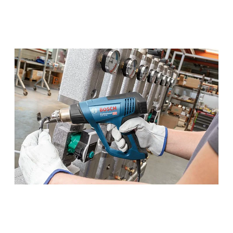 Bosch Powertools Heiluftgeblse GHG 23 66 Professional   5 teilges Zubehr  blau schwarz  2 300 Watt  L BOXX  Heimwerken & Garten