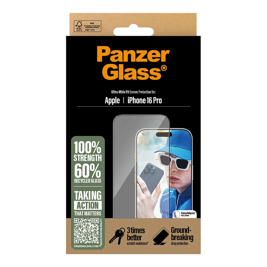 PanzerGlass   Displayschutz iPhone 16 Pro   Ultra Wide Fit Notebook & Tablet Zubehoer