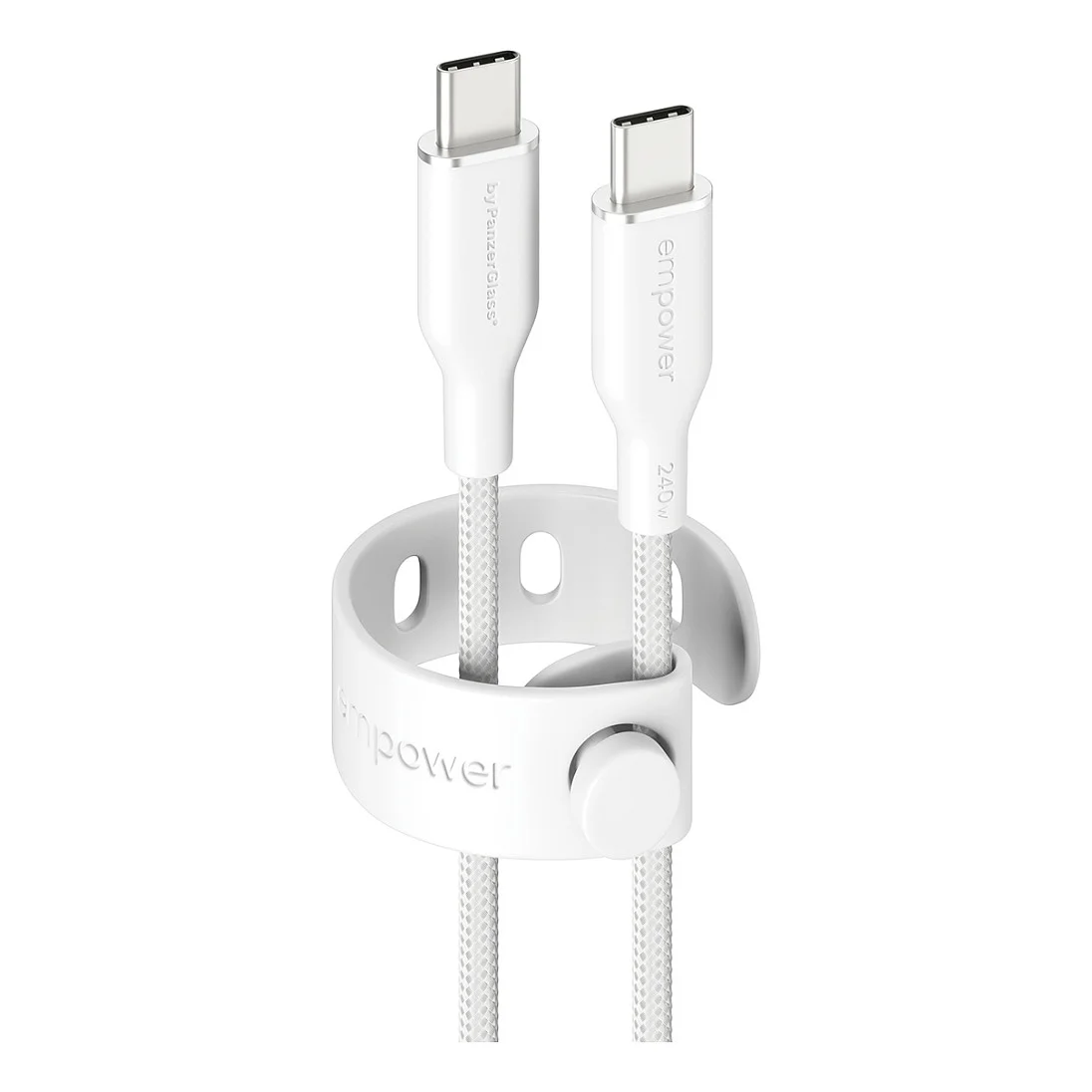 PanzerGlass empower  by   Racing 240W USB C to USB C Kabel   USB 2 0   2M   Silber Weiss Akkus Powerbanks & Kabel