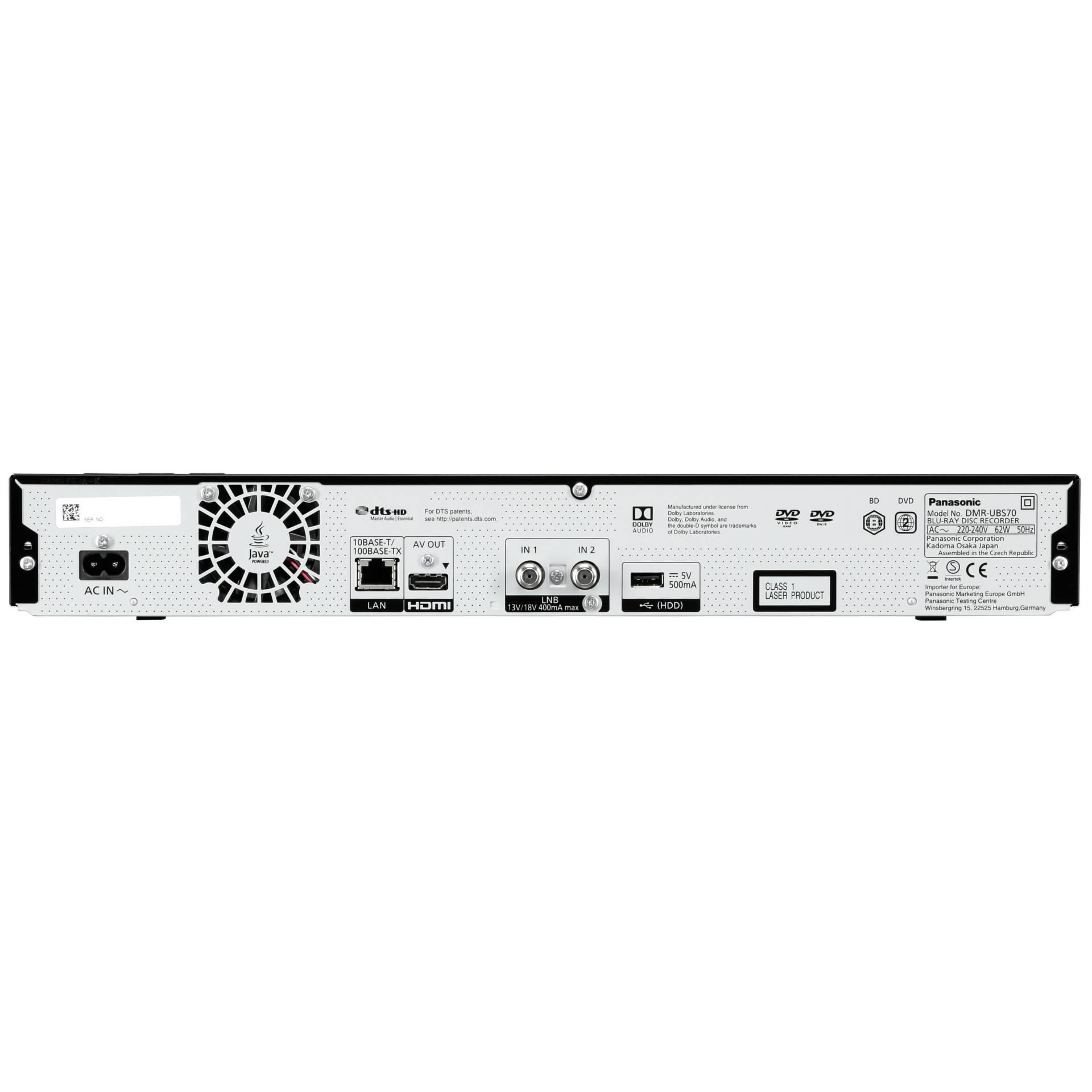 Panasonic Blu ray Player DMR UBS70EGK black PC-Zubehoer