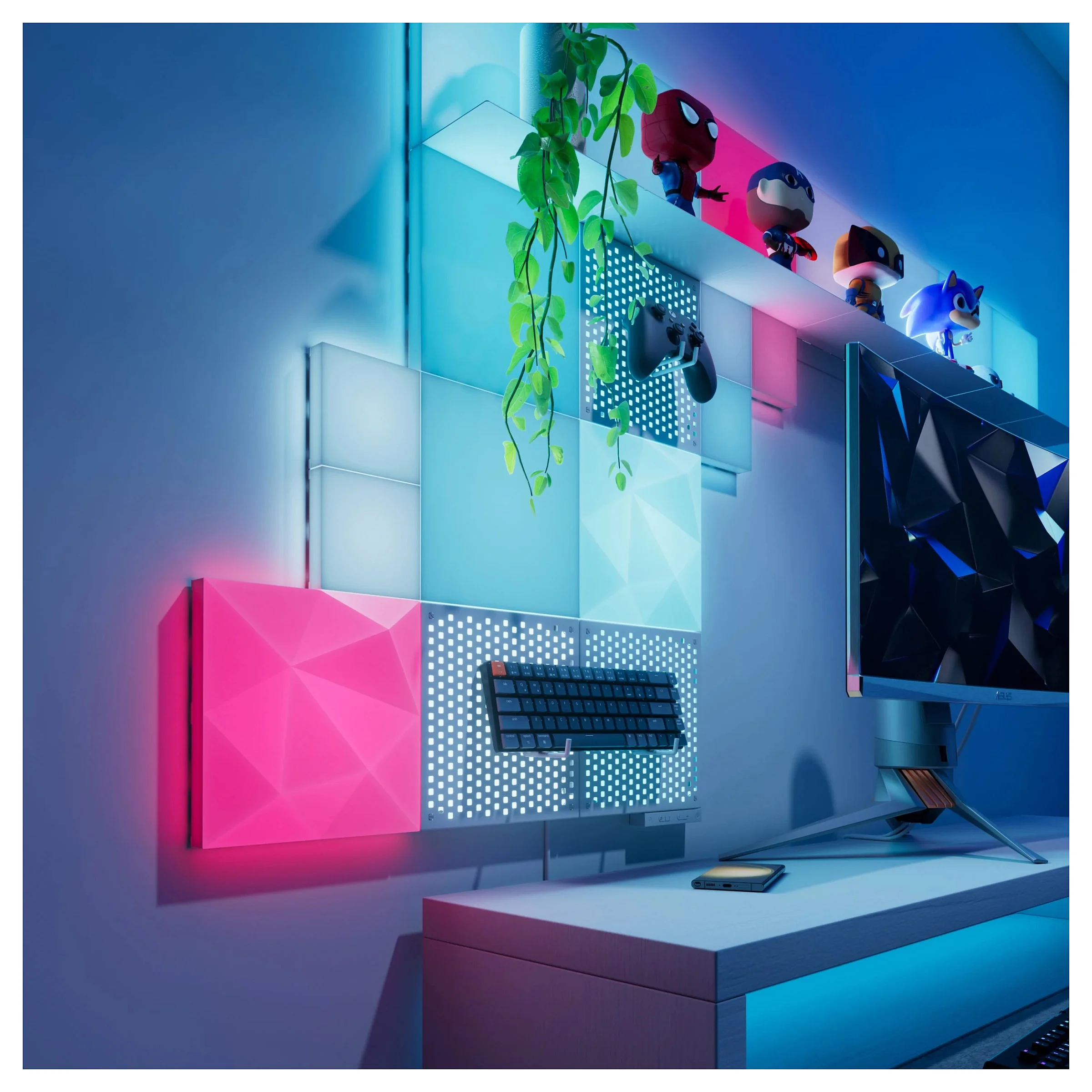 Nanoleaf Blocks Textured Squares Expansion Pack  2er Pack Smart Home