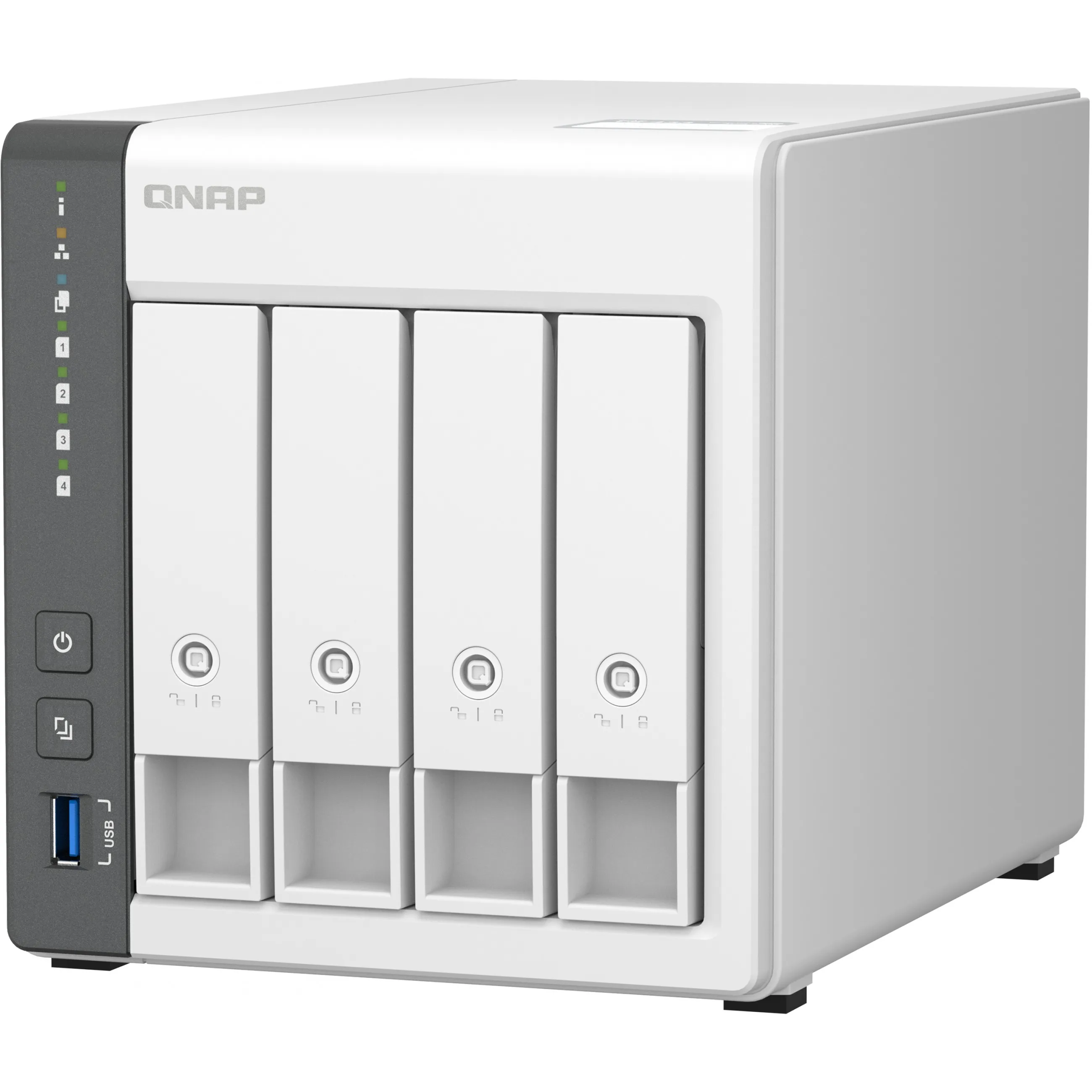 QNAP TS 433 NAS Tower ARM Cortex A55 4 GB 0 TB QNAP QTS Weiss Netzwerk