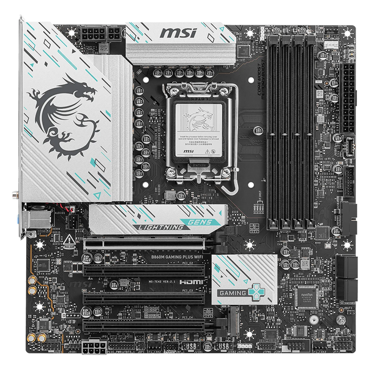 MSI B860M GAMING PLUS WIFI Motherboard Intel B860 LGA 1851  Socket V1  micro ATX PC-Zubehoer