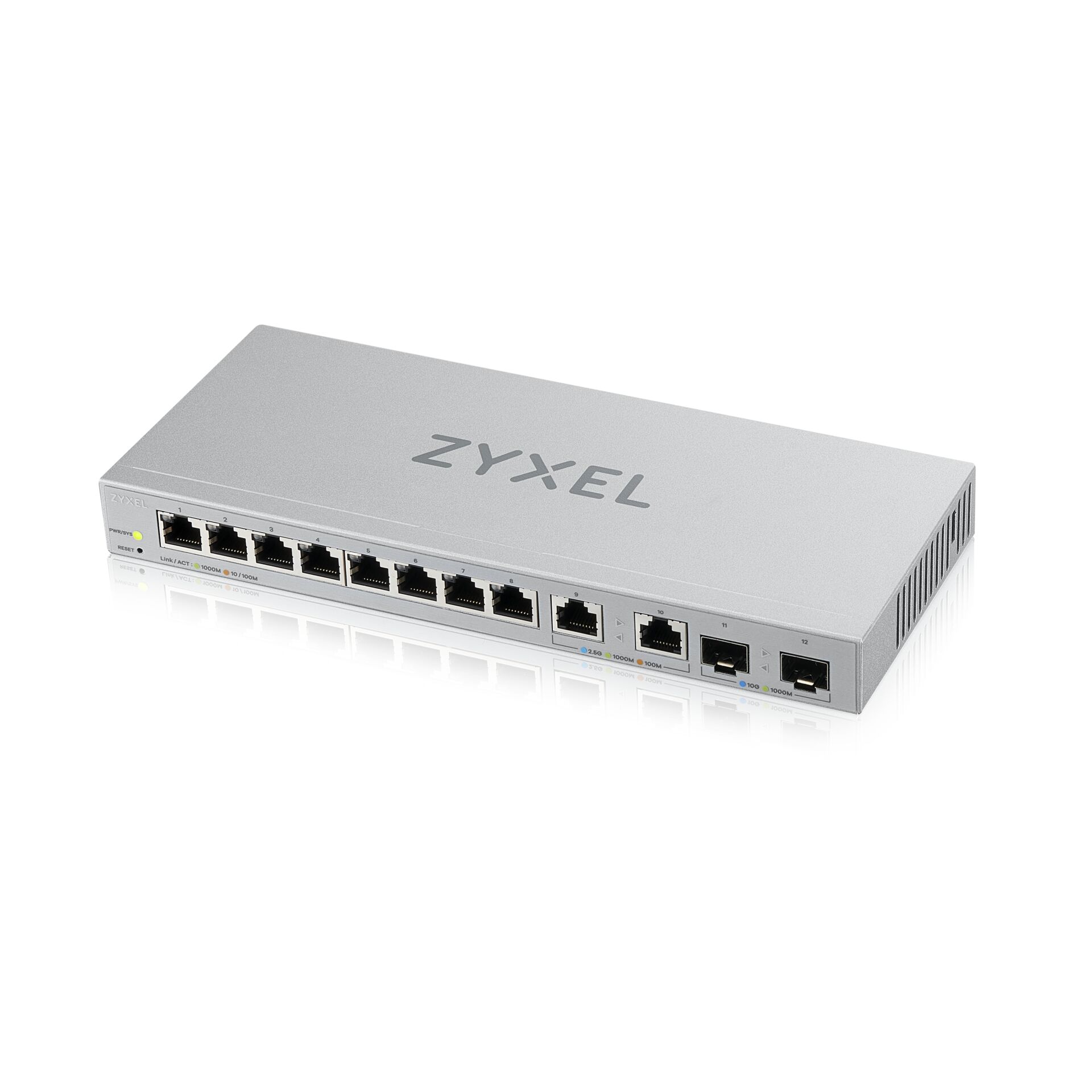 Zyxel XGS1210 12 ZZ0102F Netzwerk Switch Managed Gigabit Ethernet  10 100 1000  Grau Switches