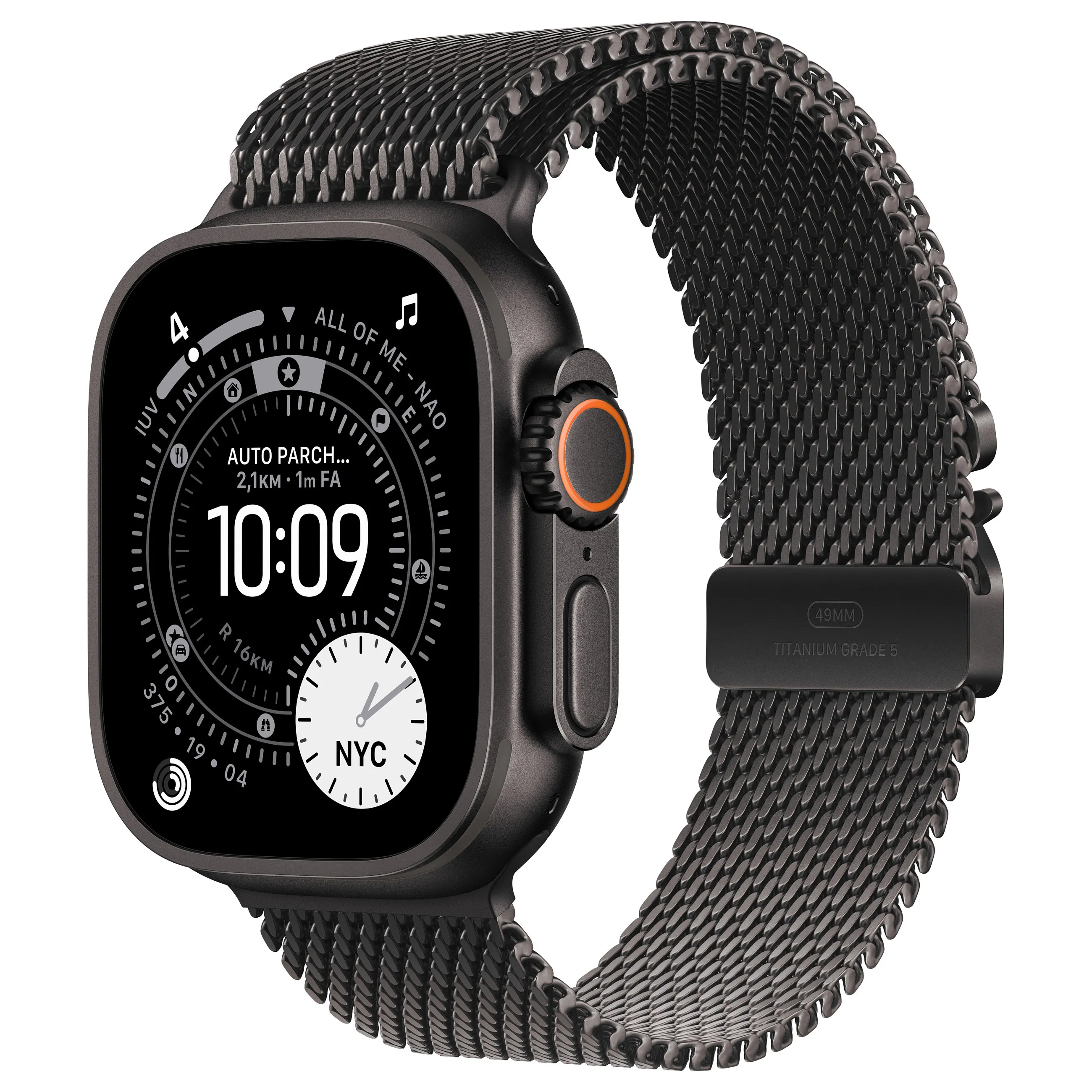 Apple Watch Ultra 3 49mm GPS 5G Titan Milanaise M schwarz Smartwatches & Fitnesstracker
