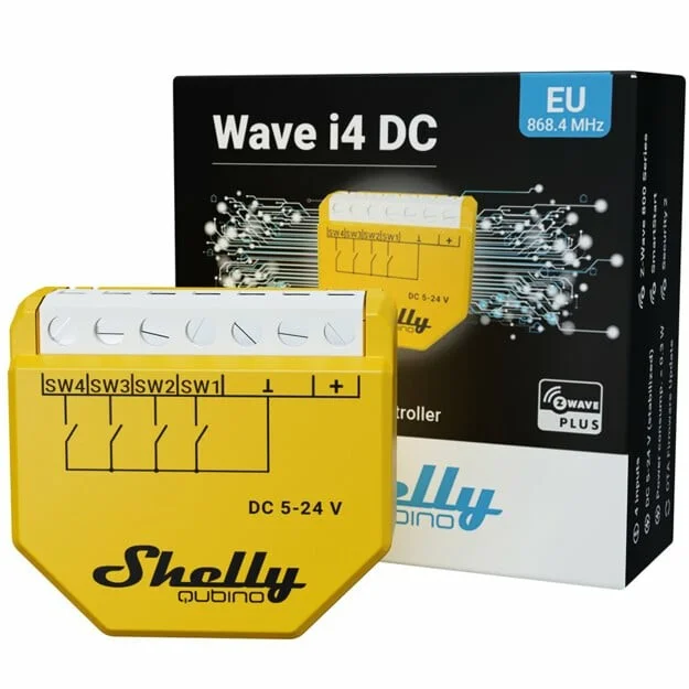 Shelly Relais Wave i4 DC Szenenaktivierer Z Wave Smart Home Zubehoer