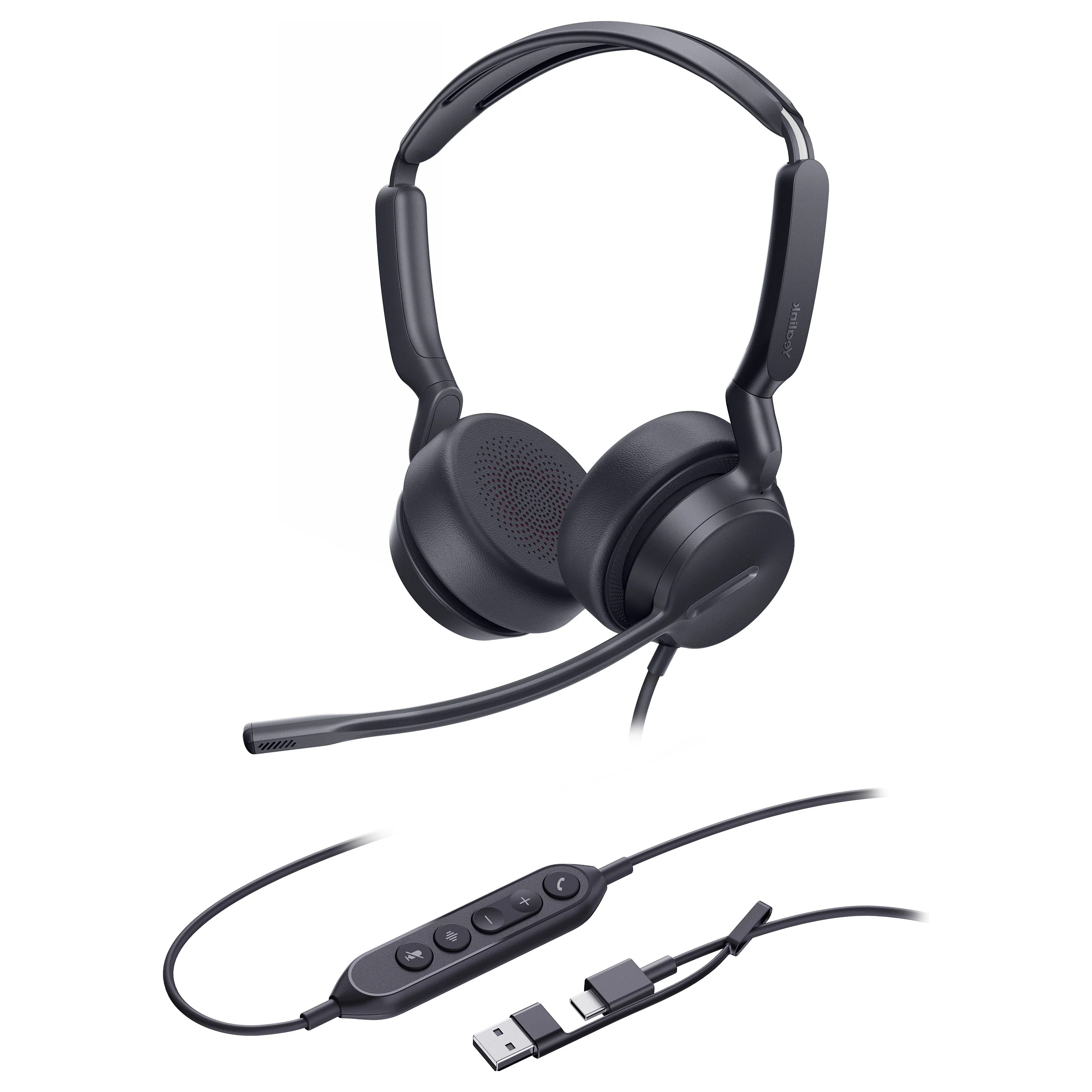 Yealink Dual UC Headset mit USB C A Anschluss Over-Ear