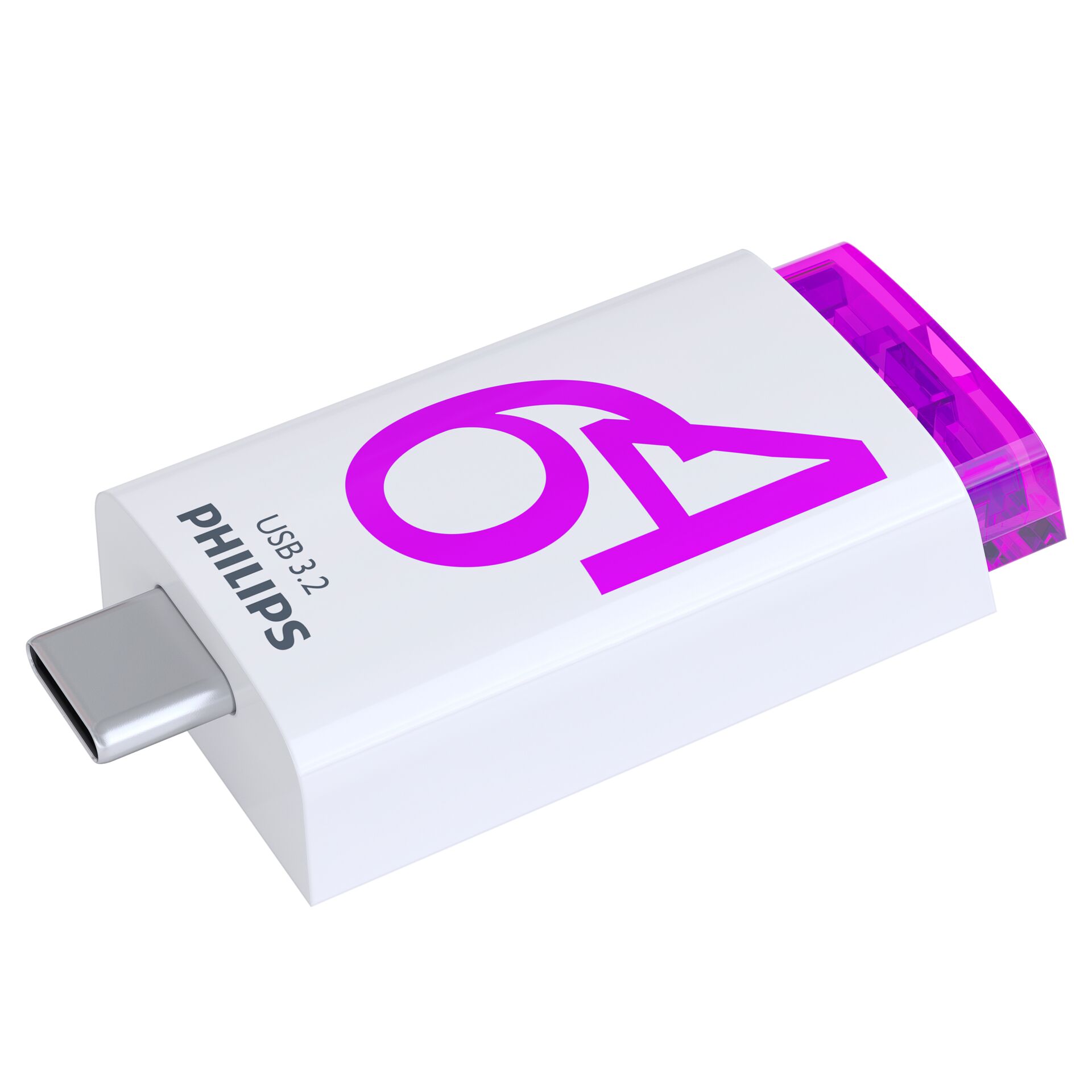 Philips Click USB Stick 64 GB USB Typ C 3 2 Gen 1  3 1 Gen 1  Violett  Weiss Speichermedien