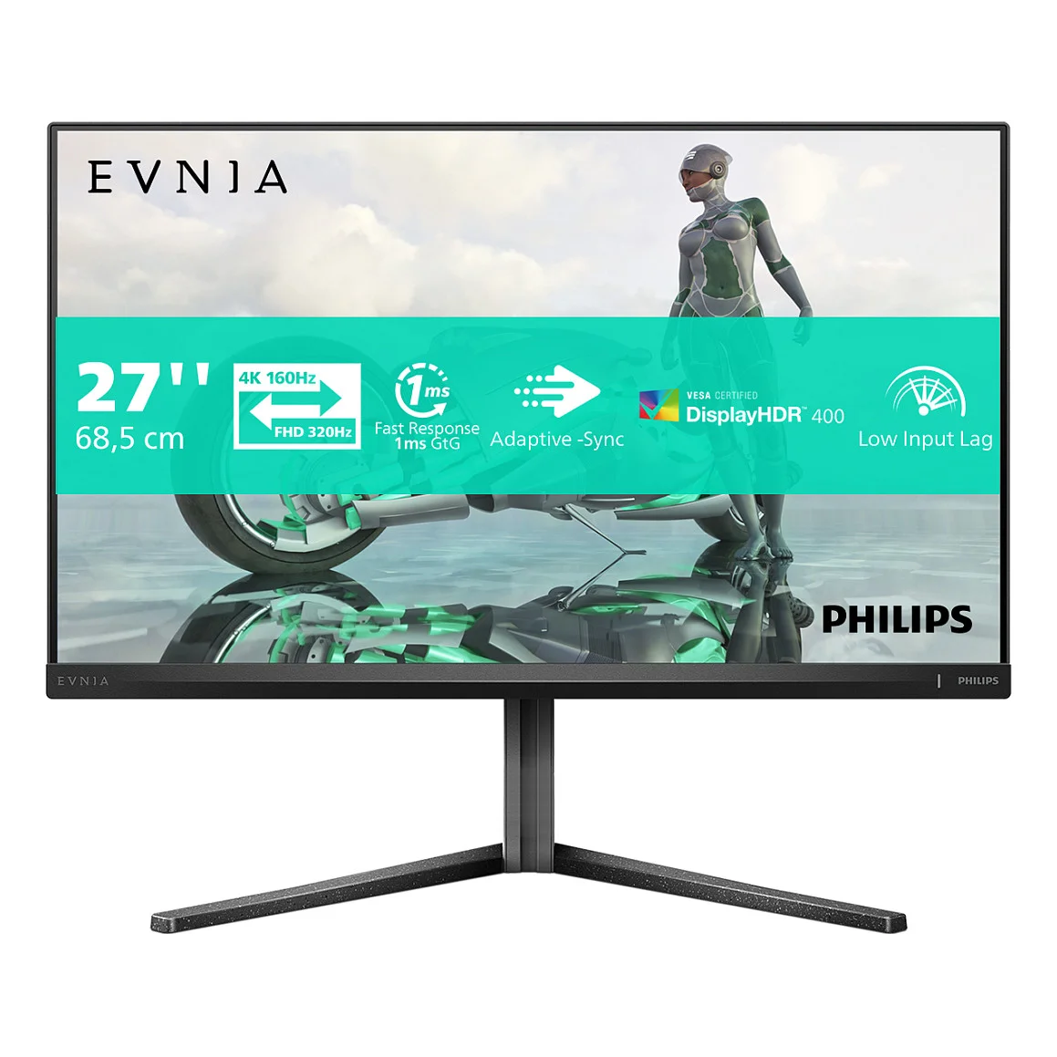 Philips Evnia 3000 27M2N3800A 00 Computerbildschirm 68 6 cm  27   3840 x 2160 Pixel 4K Ultra HD LCD Grau Monitore