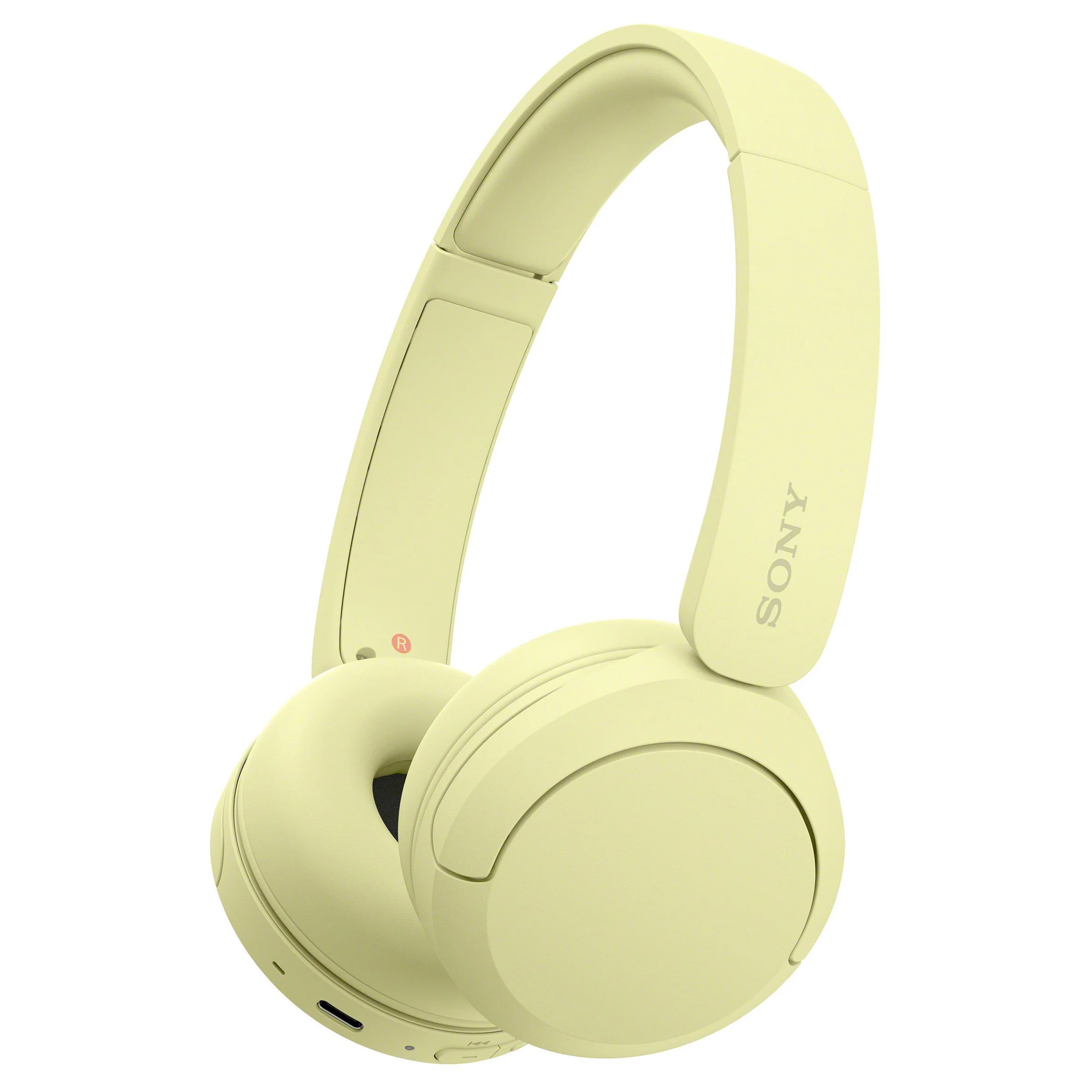 Sony WHCH520Y CE7 Kopfhoerer   Headset Kabellos Kopfband Anrufe Musik USB Typ C Bluetooth Gelb Over-Ear