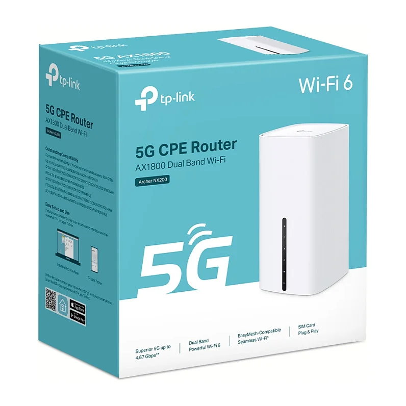 TP Link Archer NX200 WLAN Router Gigabit Ethernet Dual Band 2 4 GHz 5 GHz 5G Weiss