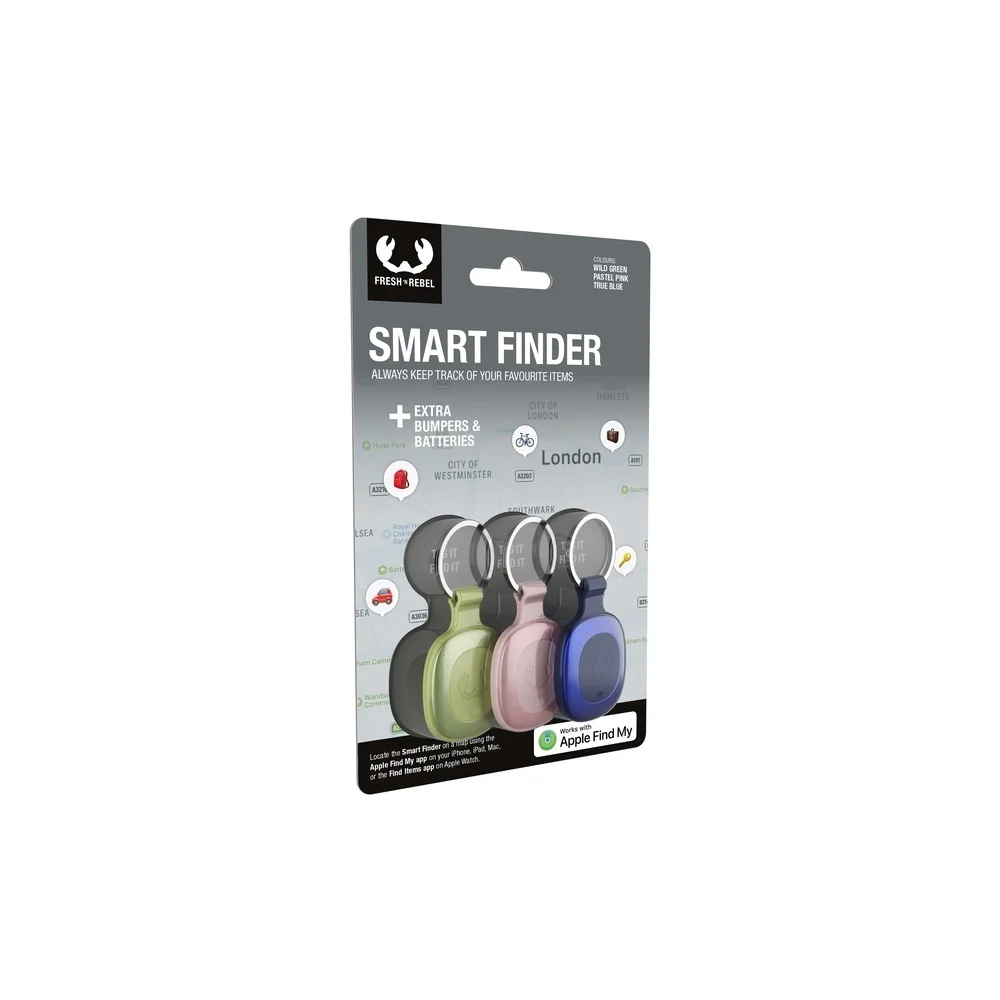 FRESH  N REBEL Smart Finder Tag fuer Apple Find My  3er Set  Wild Green Pastel Pink True Blue Notebook & Tablet Zubehoer