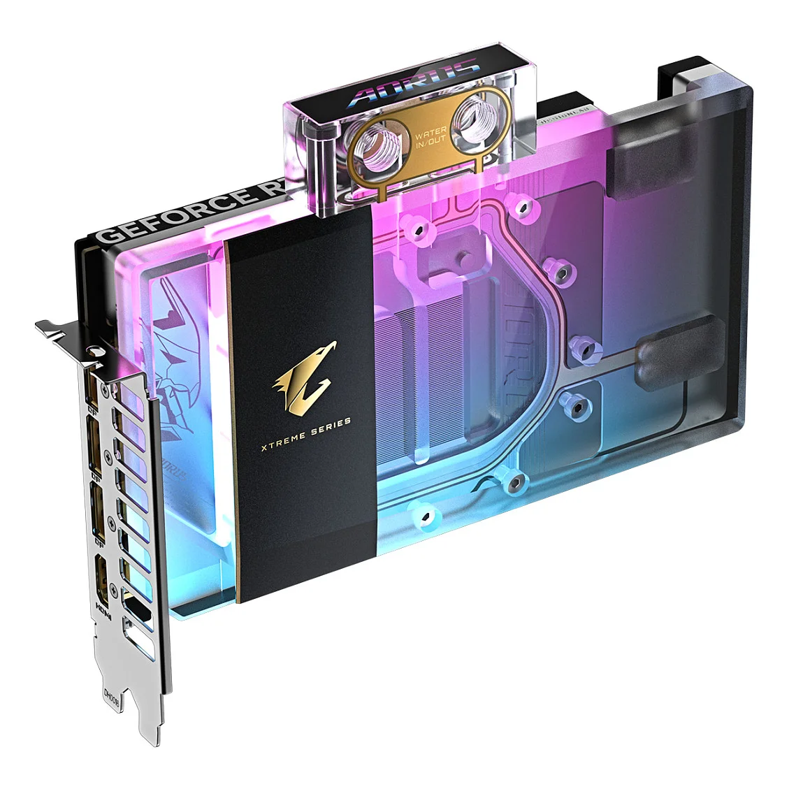 GIGABYTE AORUS GeForce RTX 5080 XTREME WATERFORCE WB 16G Grafikkarte   16GB GDDR7  256 Bit  PCI E 5 0  2805MHz Core Clock  3 x DP 2 1a  1 x HDMI 2 1b  NVIDIA DLSS 4  GV N5080AORUSX WB 16GD PC-Komponenten