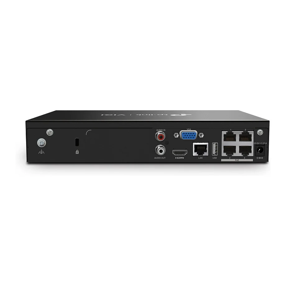 TP Link VIGI NVR1004H 4P 2TB Schwarz Video & Audio