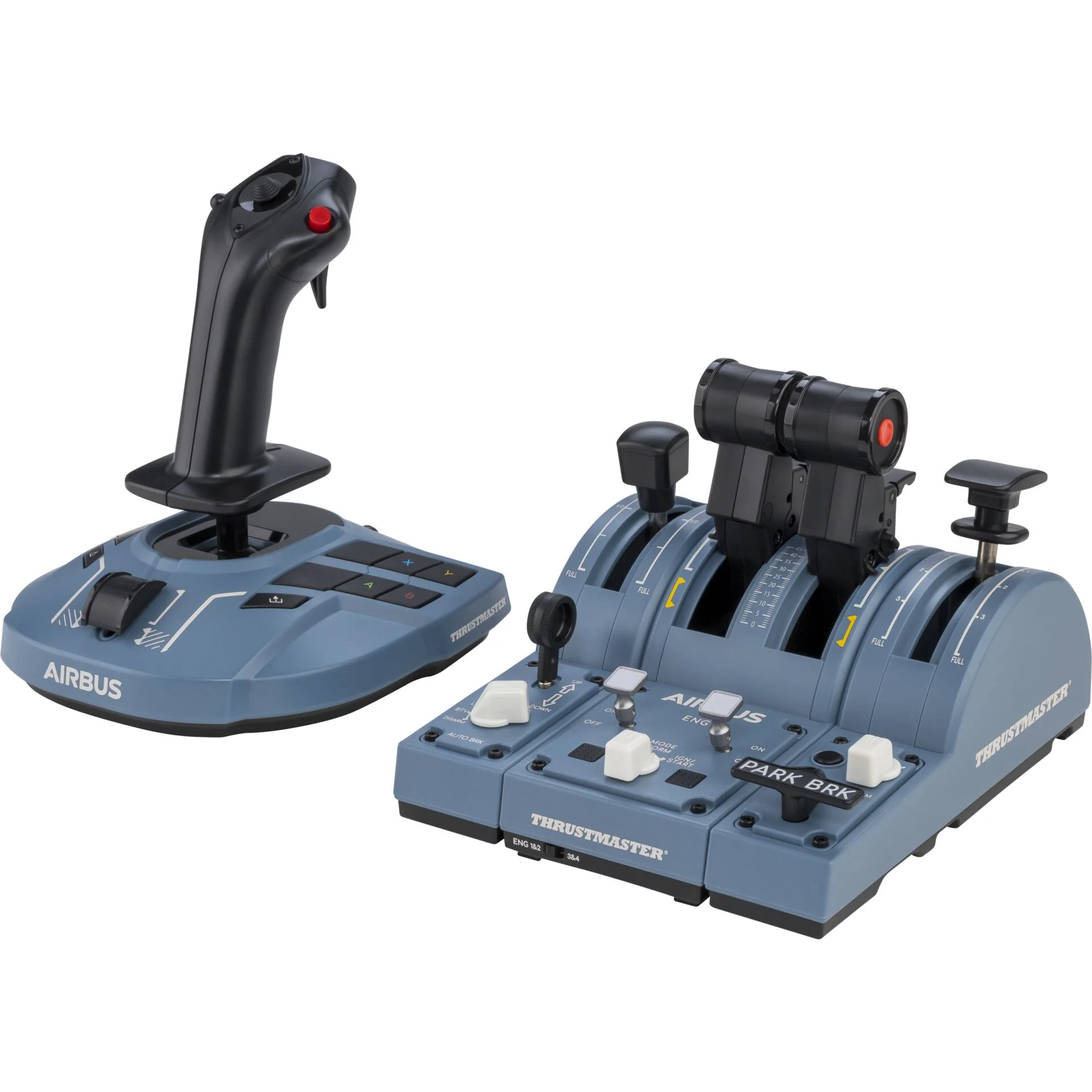 Thrustmaster TCA Captain Pack X Airbus Edition Schwarz  Blau USB Joystick   Motorsteuerungshebel Analog   Digital PC  Xbox Series S  Xbox Series X Zubehoer Gaming