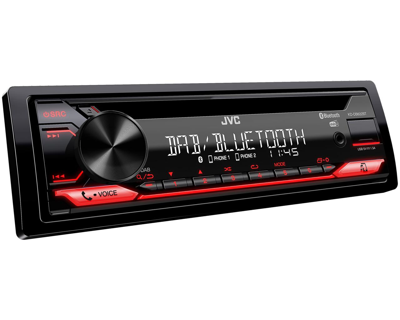 JVC KD DB622BT Auto Media Receiver Schwarz 200 W Bluetooth PC-Zubehoer