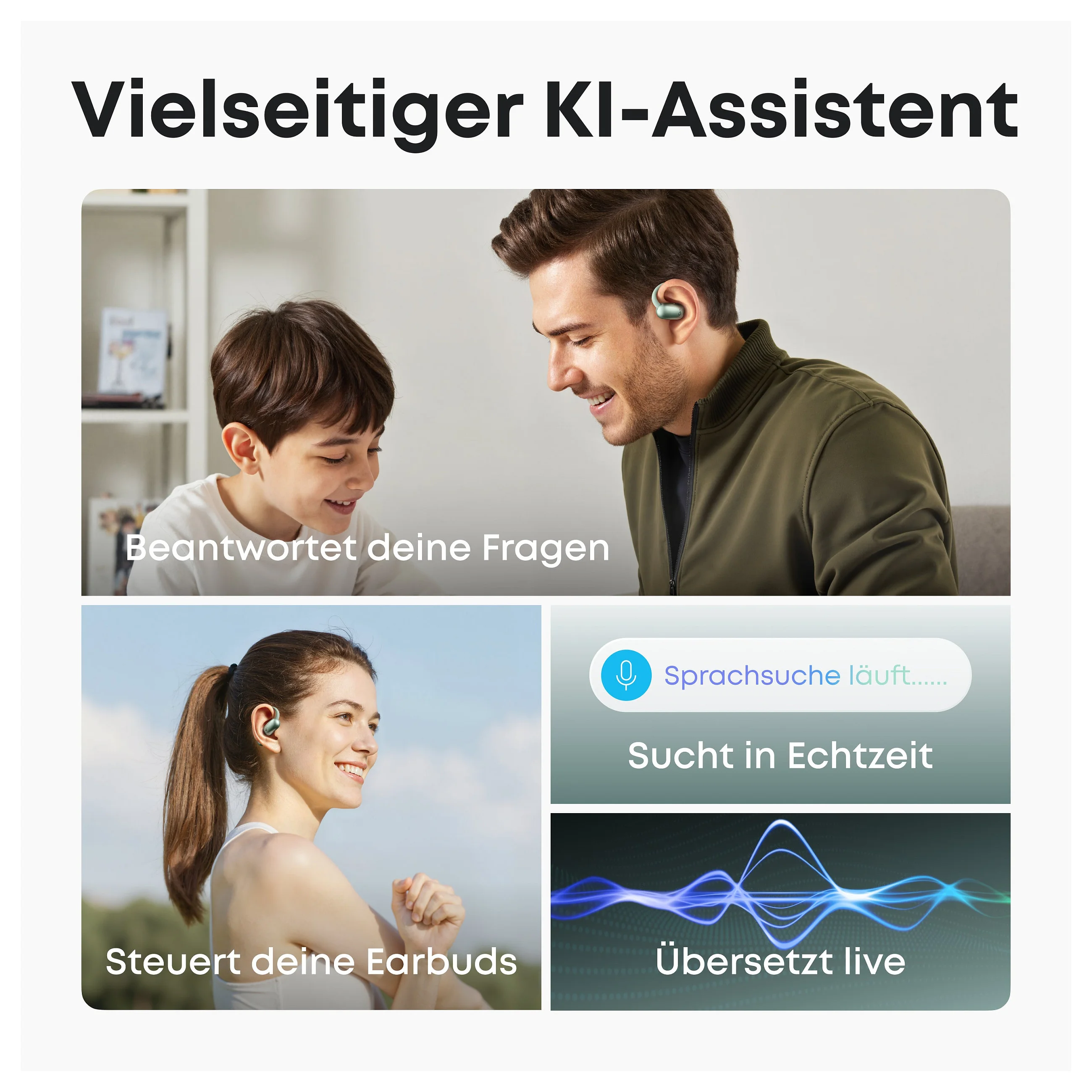 Anker soundcore aerofit 2 ai green open ear kopfhrer 35 stunden wiedergabezeit ip55 inkl  ki assisent und bersetzung Over-Ear