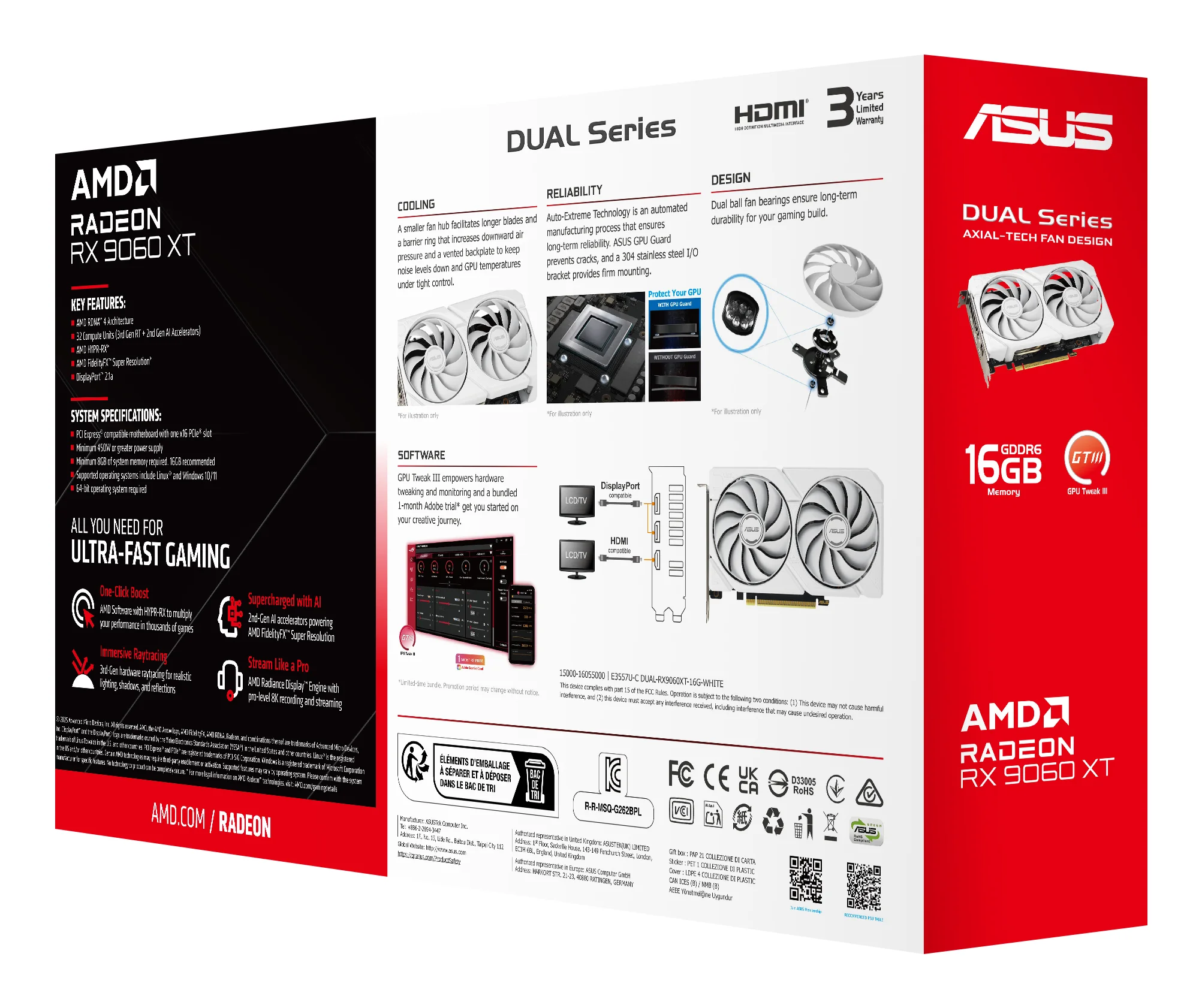 ASUS rx 9060 xt 16gb  dual gddr6 white PC-Komponenten