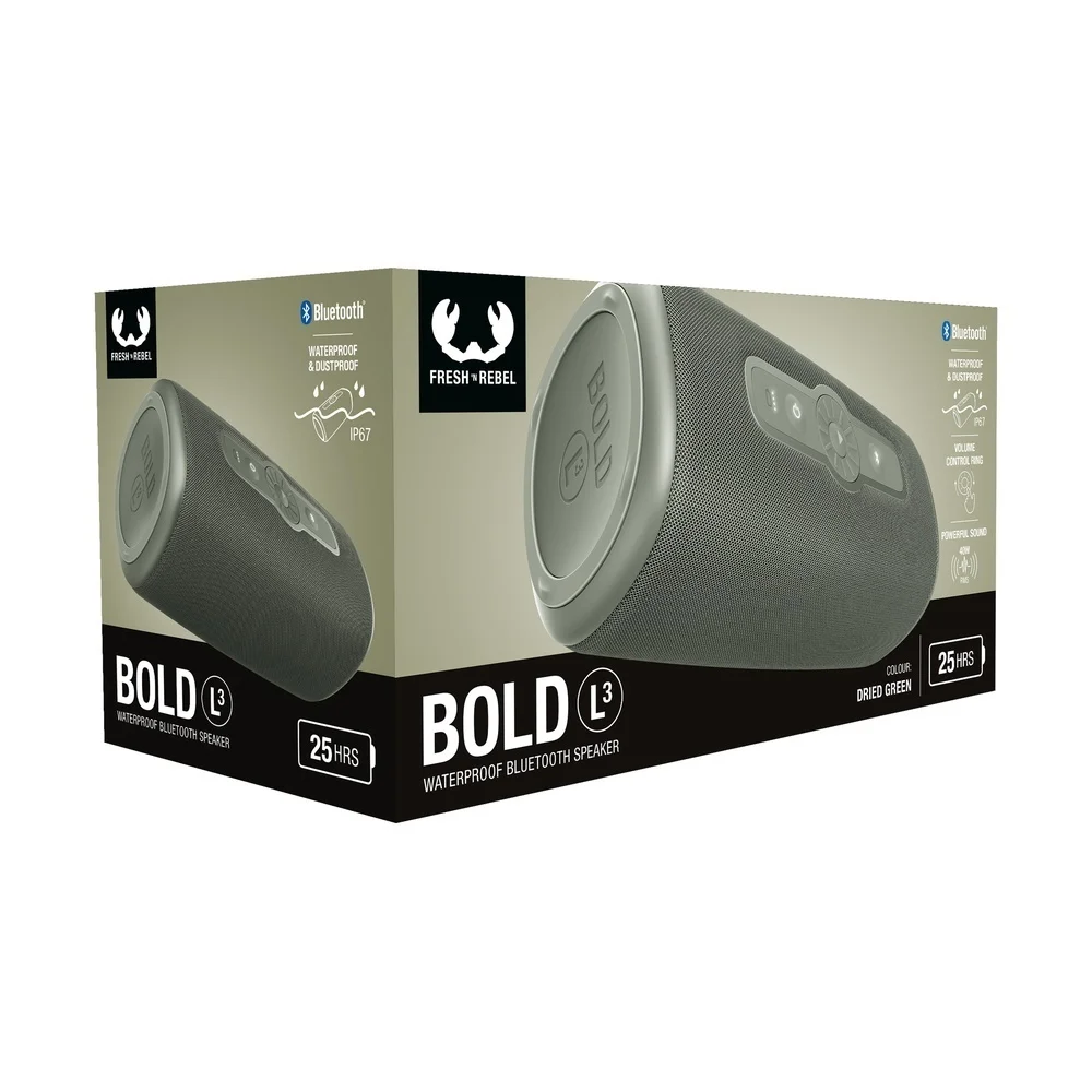 FRESH  N REBEL Waterproof BT Lautsprecher Bold L3  Dried Green Multimedia & Technik