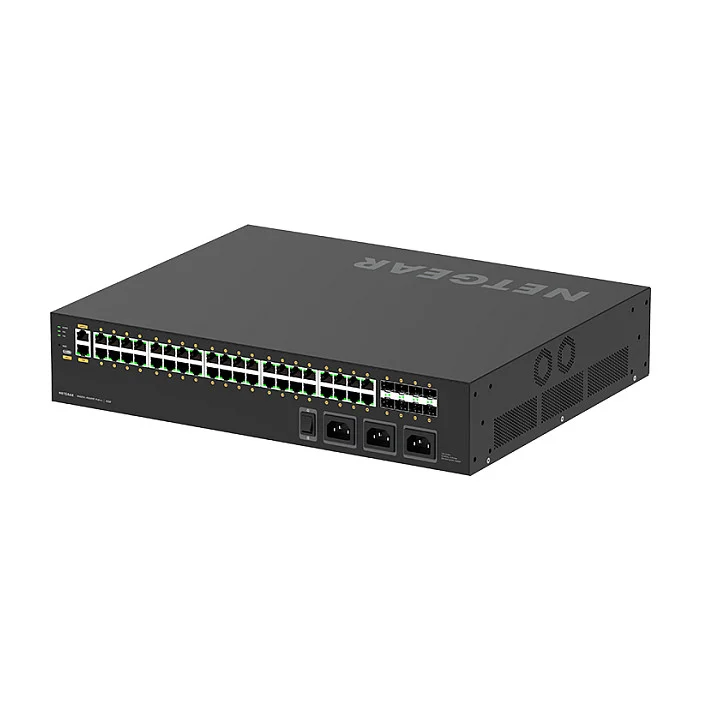 NETGEAR GSM4248UX Managed L2 L3 Gigabit Ethernet  10 100 1000  Power over Ethernet  PoE  2U Schwarz Switches