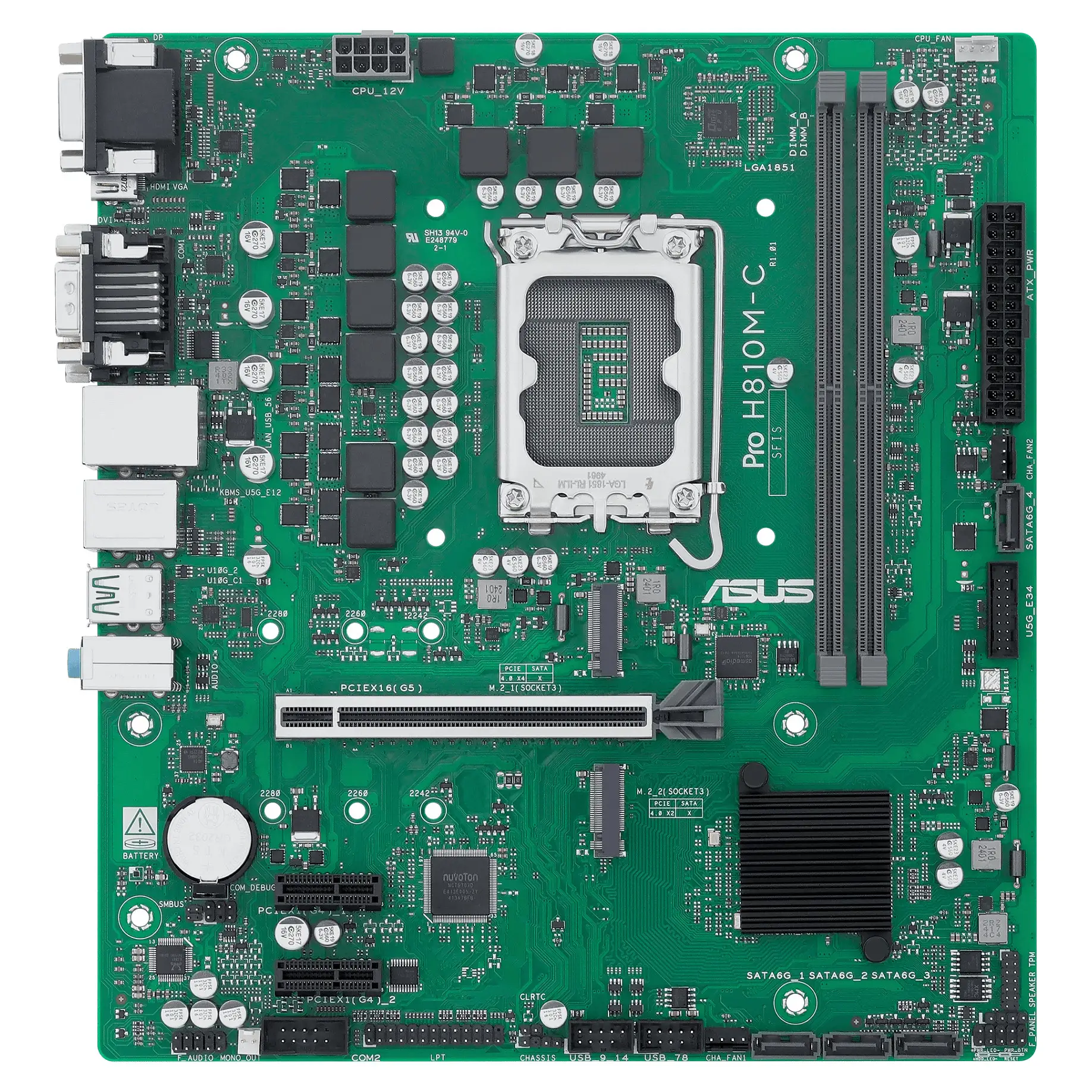 ASUS PRO H810M C CSM Intel H810 LGA 1851  Socket V1  micro ATX PC-Komponenten