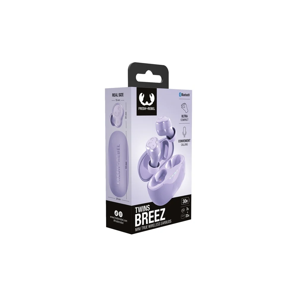 FRESH N REBEL Mini True Wireless In Ear Kopfhoerer Twins Breez Dreamy Lilac
