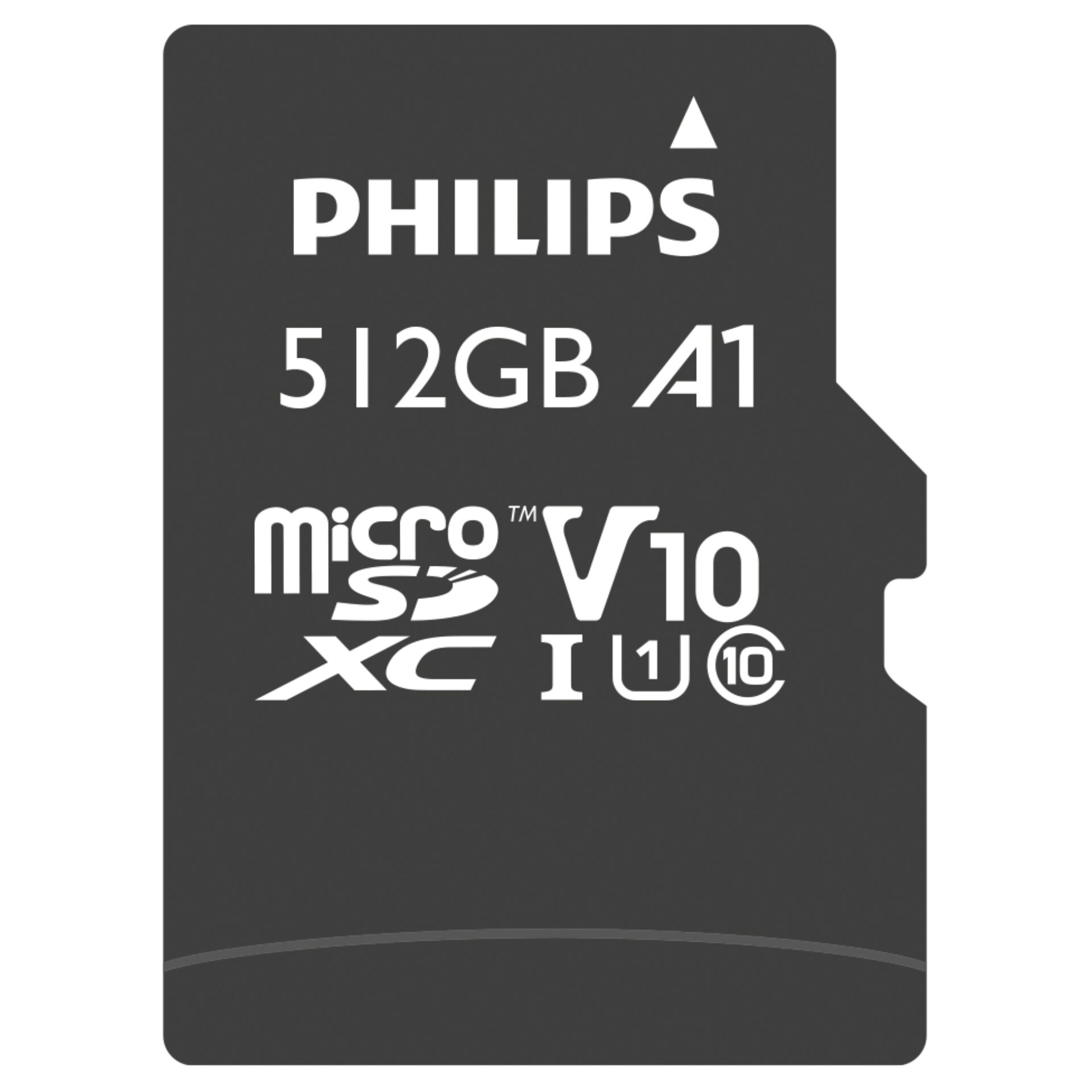 Philips FM51MP45B 00 Speicherkarte 512 GB MicroSDHC UHS I Klasse 10 Speichermedien