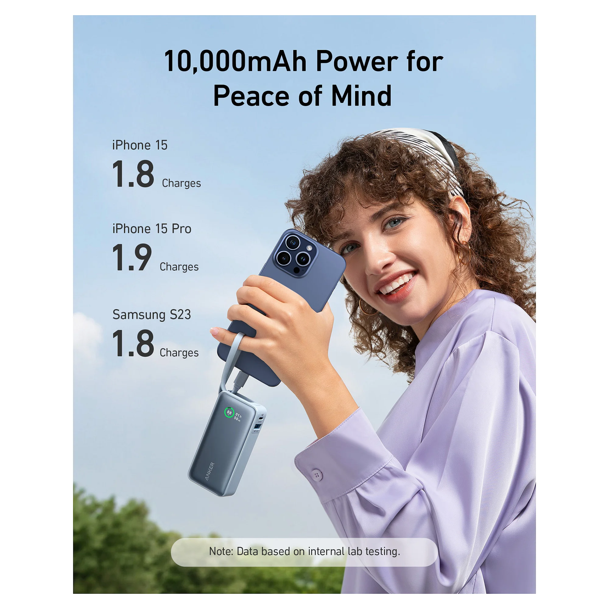 Anker 545 nano powerbank 10 000mah pd 30w integriertes usb c kabel grn Notebook & Tablet Zubehoer