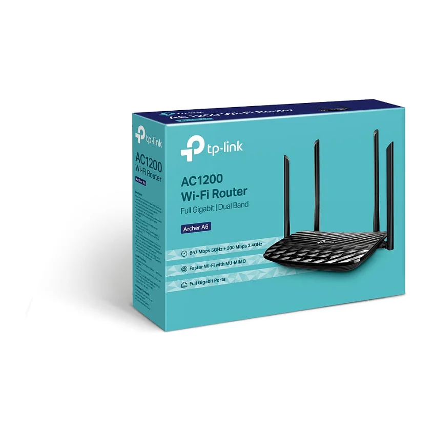 TP Link AC1200 WLAN Router Gigabit Ethernet Dual Band 2 4 GHz 5 GHz Schwarz