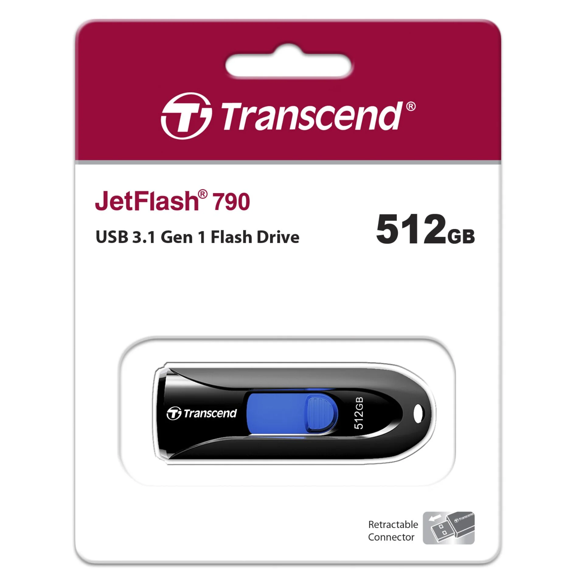 Transcend JetFlash 790 512GB USB 3 1 Gen 1 Black Speichermedien