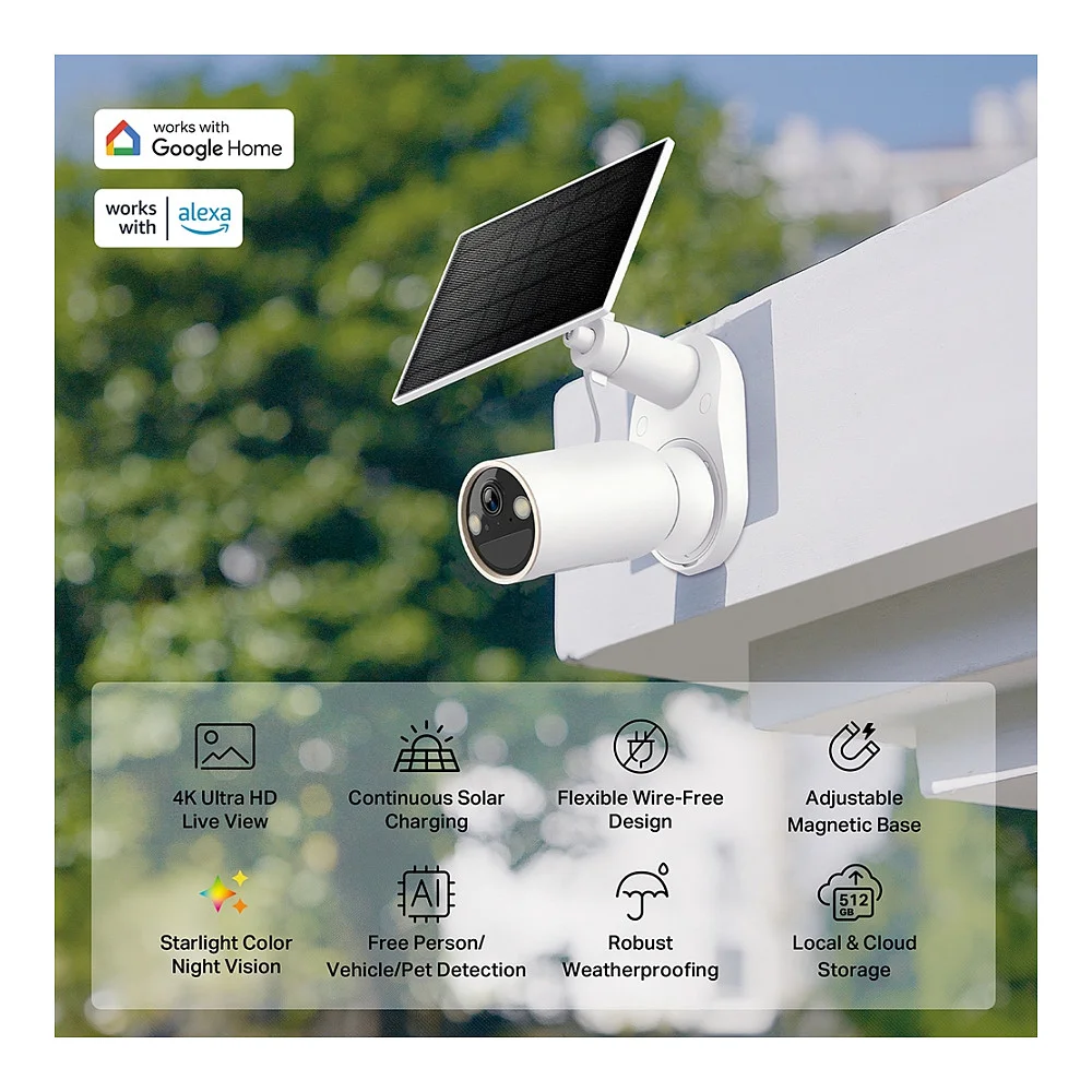 TP Link Tapo C460 KIT Patrone  Form  IP Sicherheitskamera Draussen 3840 x 2160 Pixel Wand Ueberwachungskameras