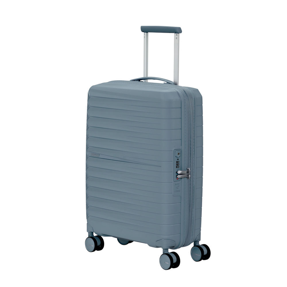 AMERICAN TOURISTER 4 Rollen Bordtrolley Fastforward  55cm  steel blue Taschen & Rucksaecke