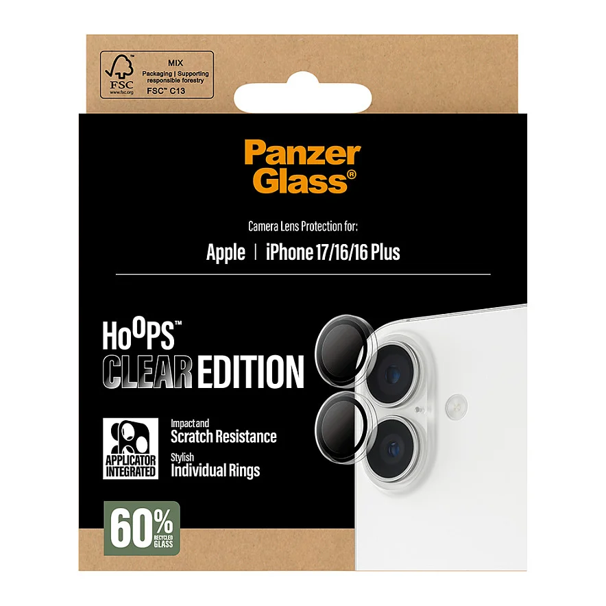 PanzerGlass   Hoops  Kameraschutz Transparent iPhone 17   iPhone 16   16 Plus Notebook & Tablet Zubehoer