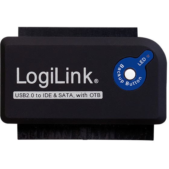 LogiLink USB 2 0   2 5   3 5 IDE   SATA Adapter Schwarz PC-Zubehoer