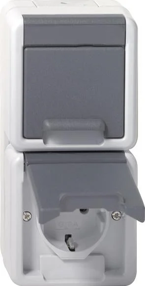 GIRA 478030 SCHUKO 2f senkr  KD WG AP Grau Smart Home