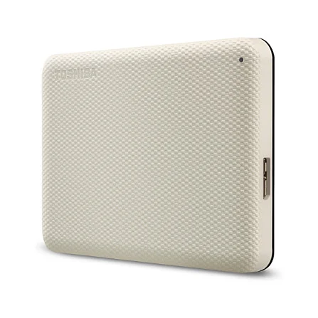 Toshiba Storage Canvio Advance 2 TB  Externe Festplatte  beige  Micro USB B 3 2 Gen 1  5 Gbit s   Speichermedien