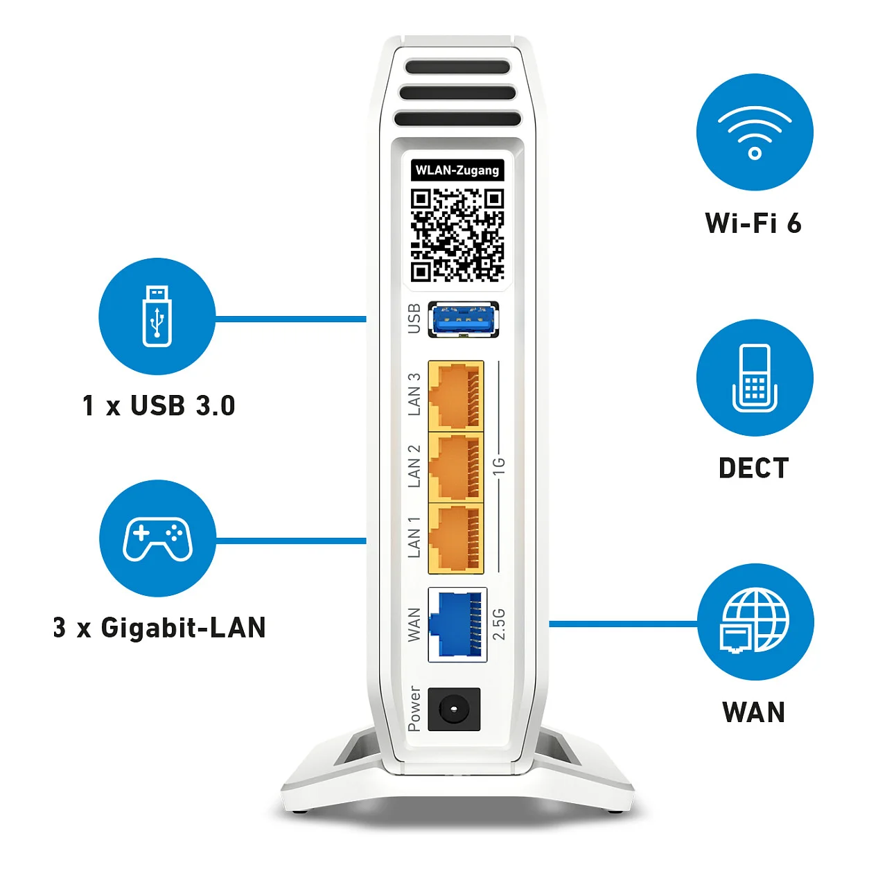 Box FRITZ  4060 WLAN Router Gigabit Ethernet Tri Band  2 4 GHz   5 GHz   5 GHz  Weiss Router Netzwerk