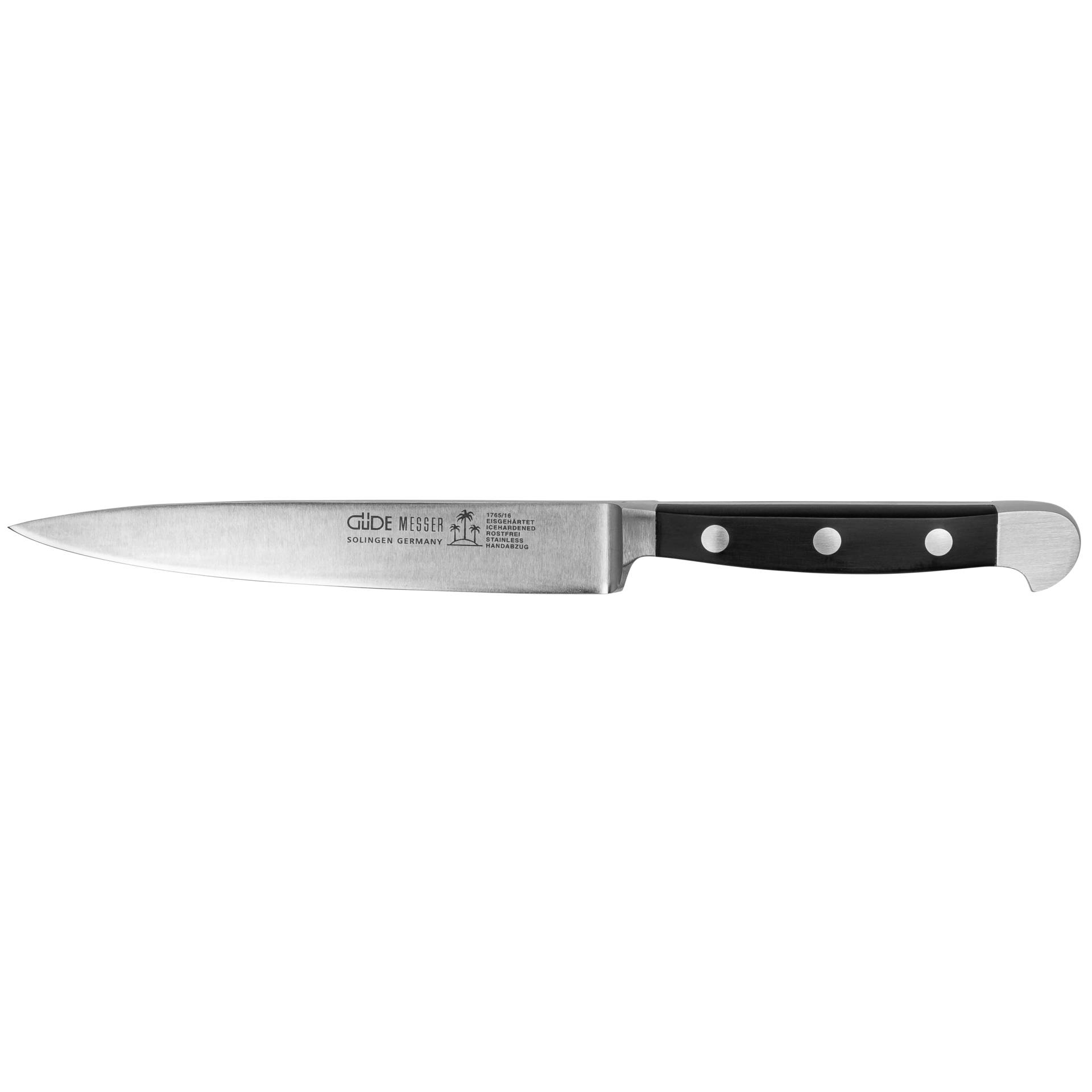 Guede Alpha Zubereitungsmesser POM schwarz 16 cm 176516 Besteck & Aufbewahrung