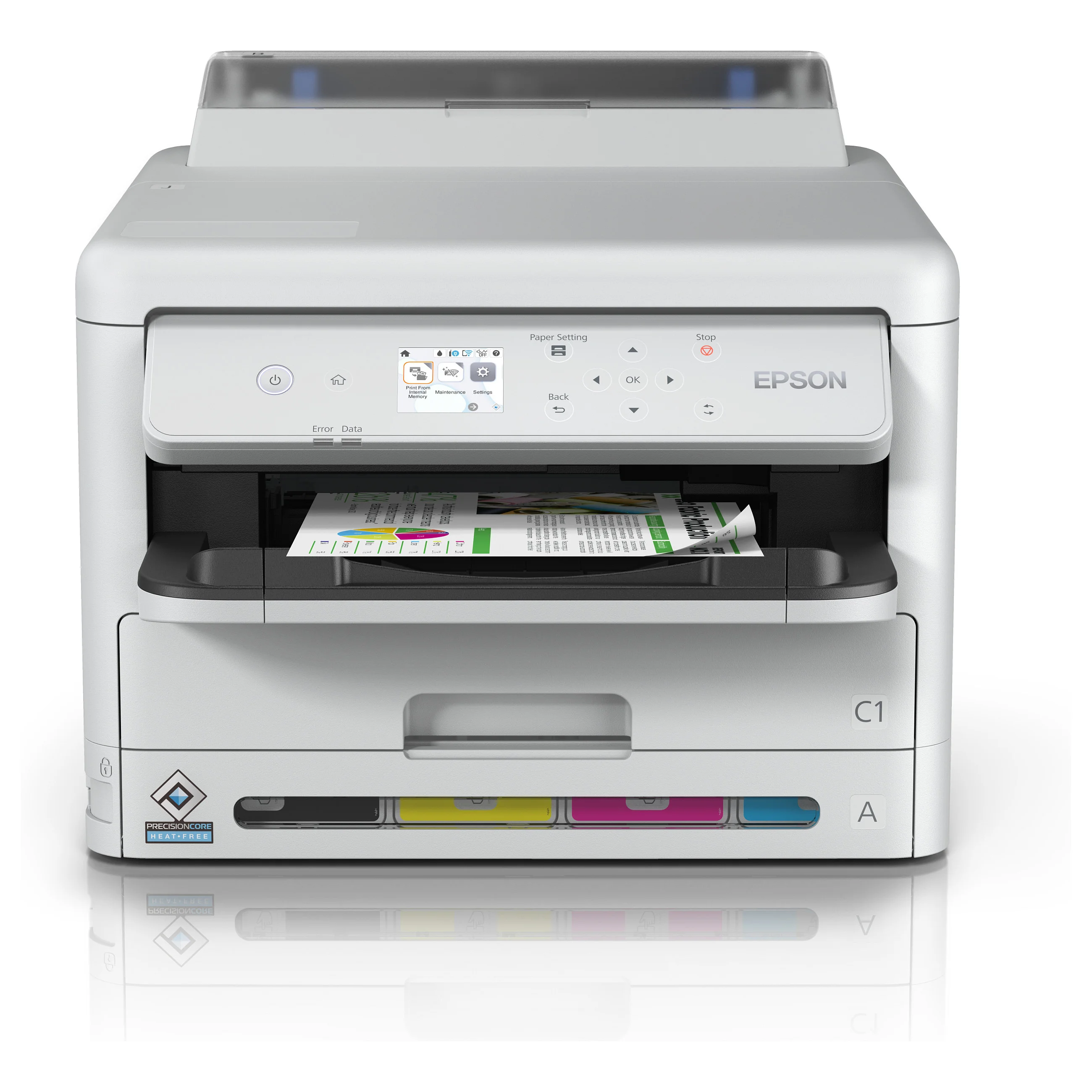 Epson T WorkForce Pro WF C5390DW Tintenstrahldrucker A4 LAN WLAN WiFi Direct Duplex Drucker & Scanner