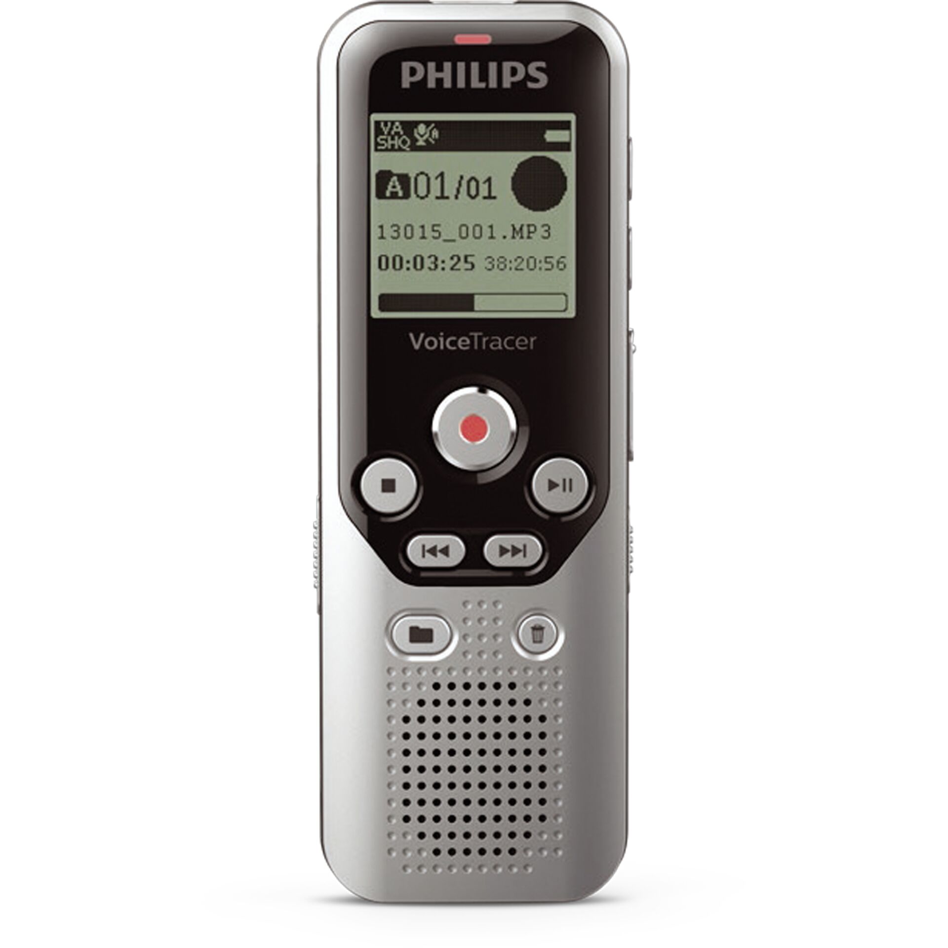 Philips DVT1250 Diktiergeraet Interner Speicher   Flash Karte Schwarz  Grau Video & Audio