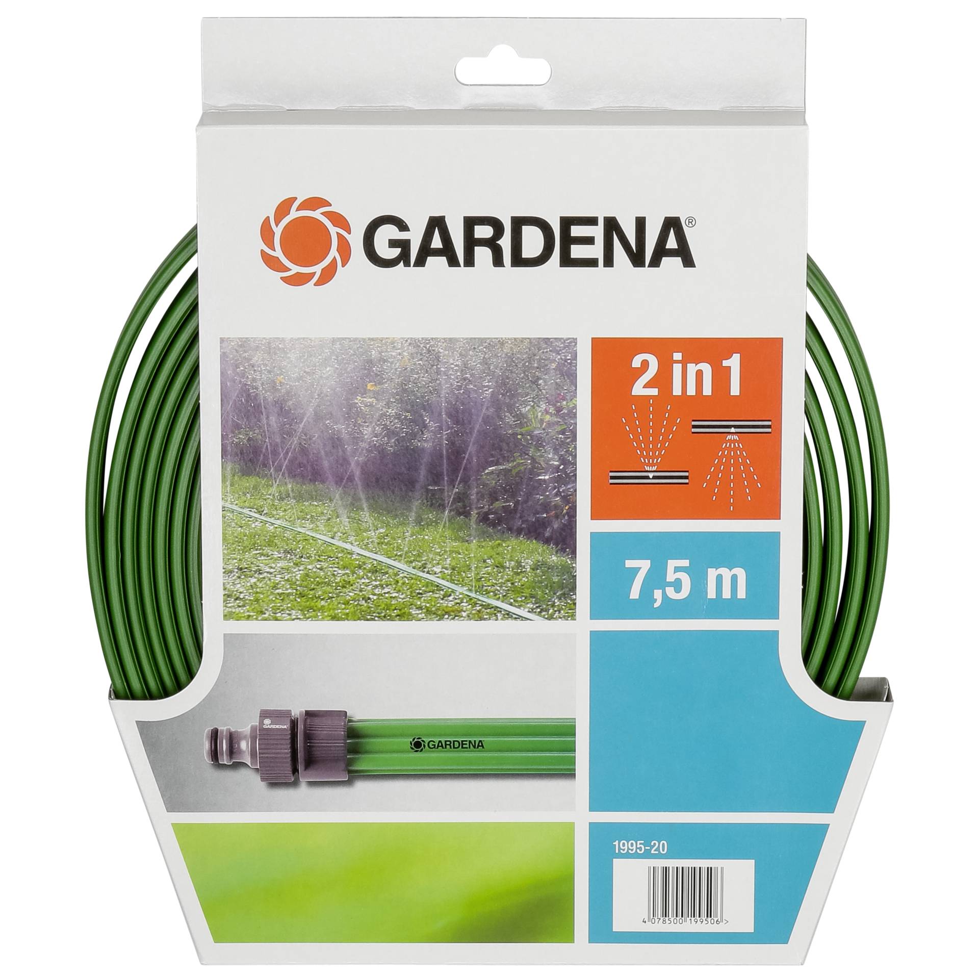 GARDENA Schlauch Regner gruen 7 5 m Laenge Gartenbewaesserung
