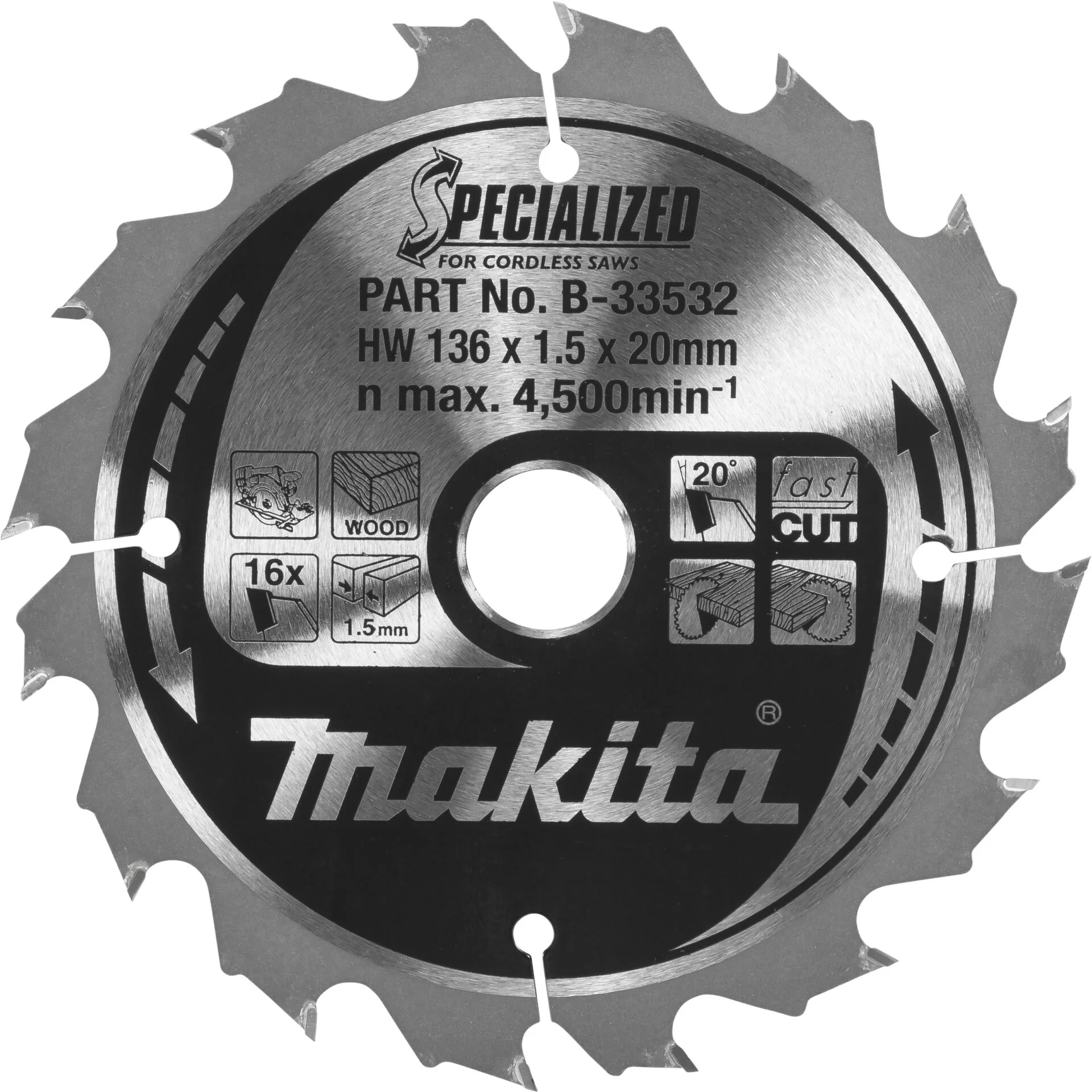 Makita B 33532 SPECIALIZED Saegeb 136x20x16Z Saegen