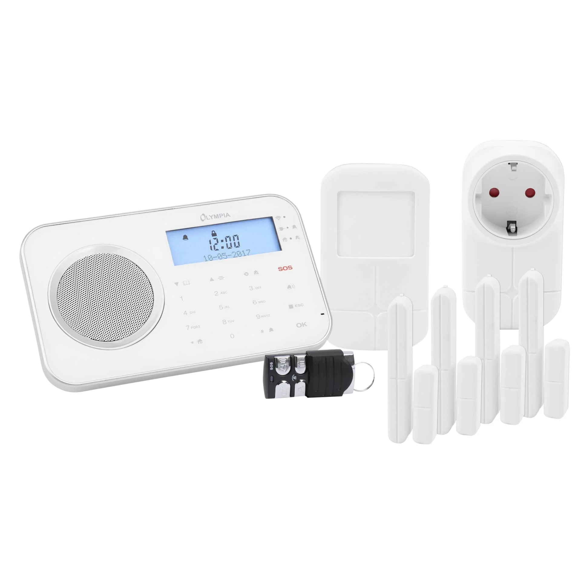 Olympia Prohome 8762 weiss   Drahtloses Alarmsystem mit WLAN GSM  Alarmanlagen & Bewegungsmelder
