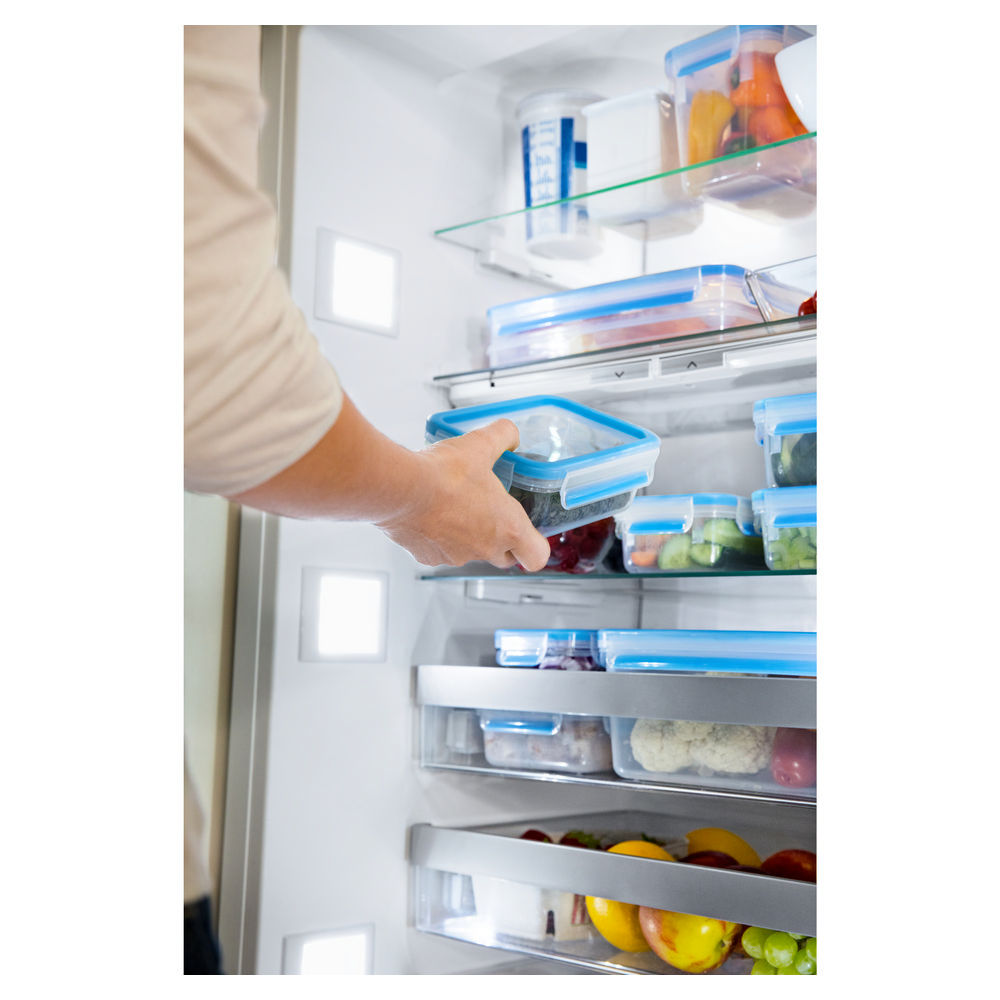 Emsa Aufschnittbox System Clip Close  1 65 Liter 1 Liter  transparent blau Kueche