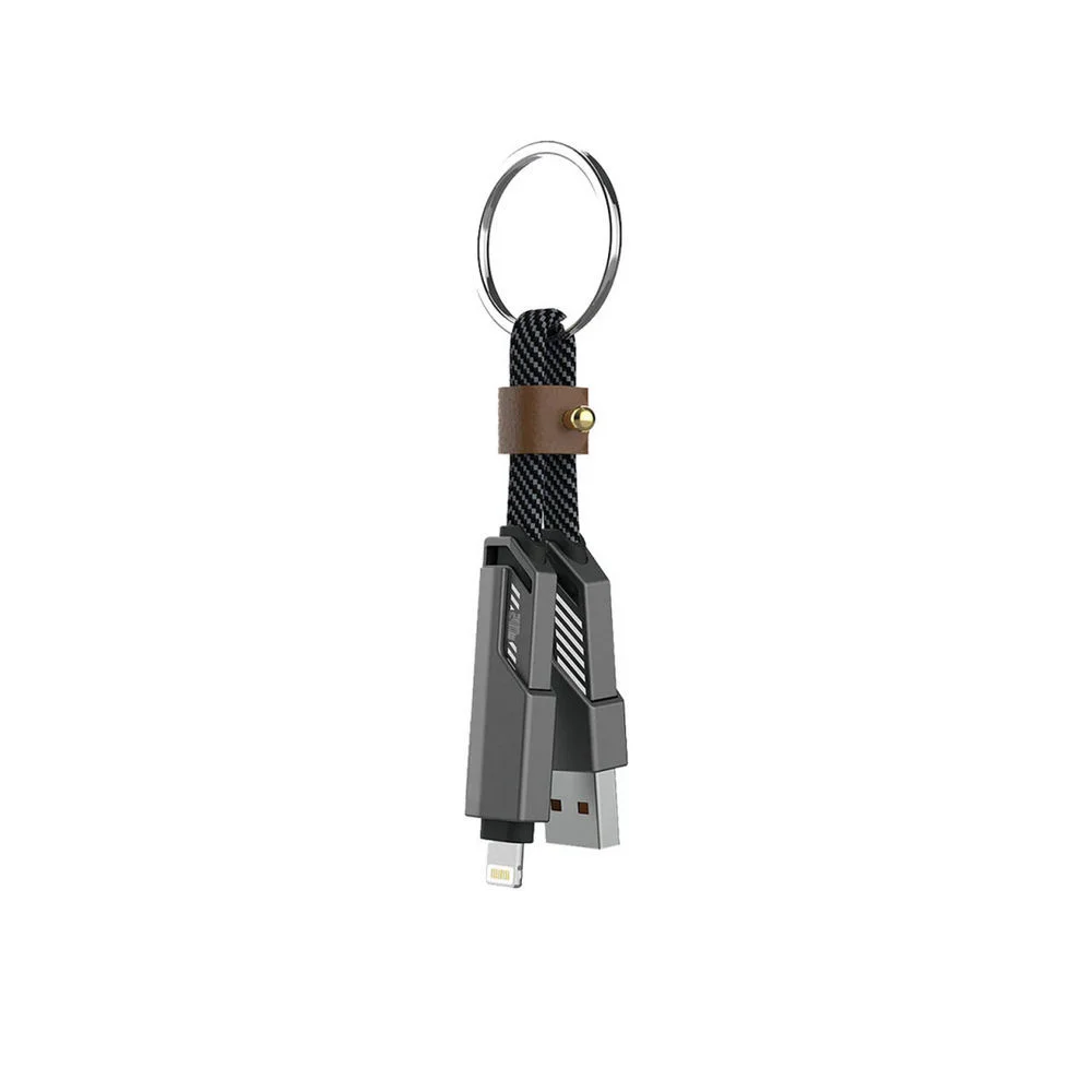 4SMARTS USB C Kabel ComboCord Flat 240W  1 5m und Keyring Kabel  graphit PC-Zubehoer