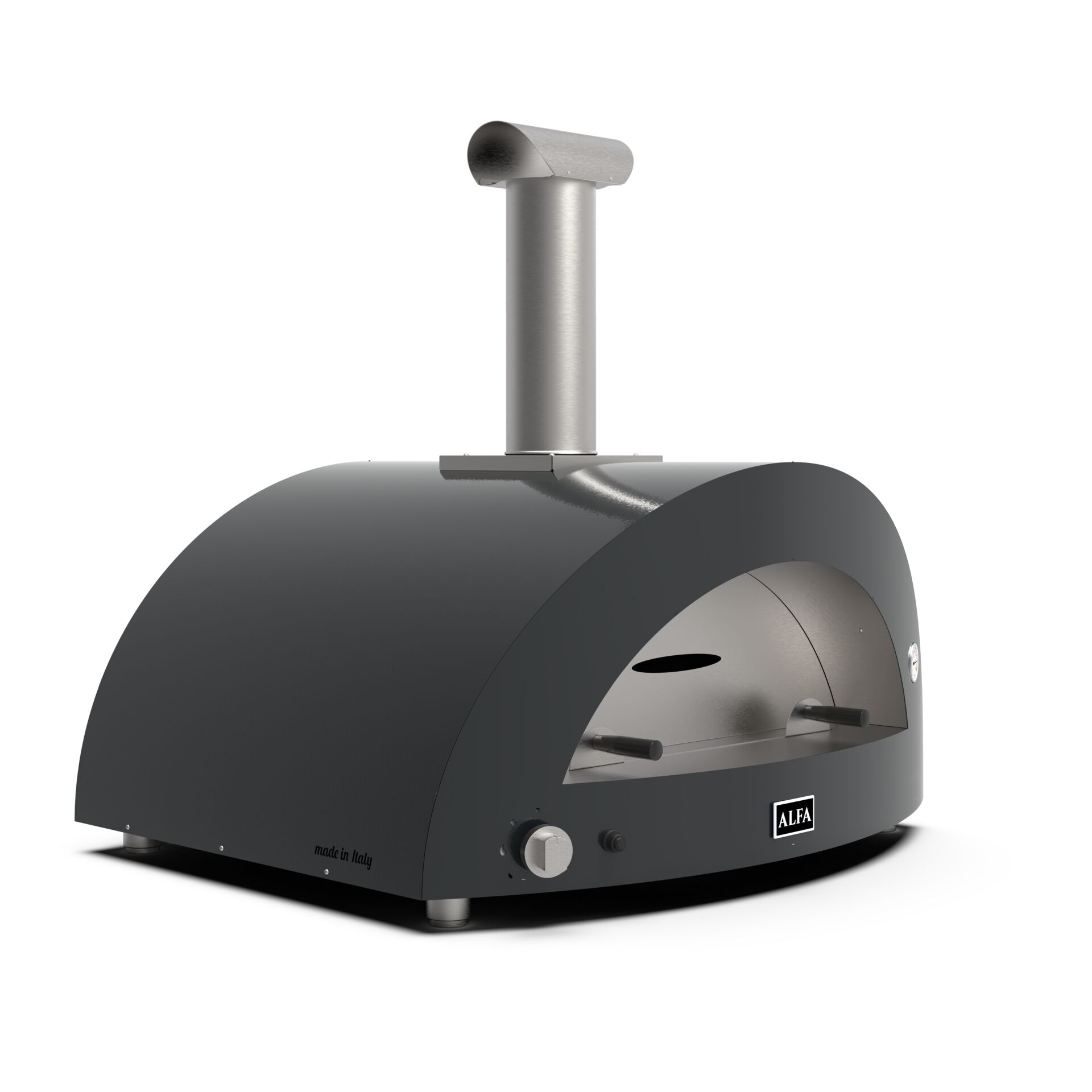 Alfa Forni Moderno 5 Pizze Hybrid Schiefer Grau Grills