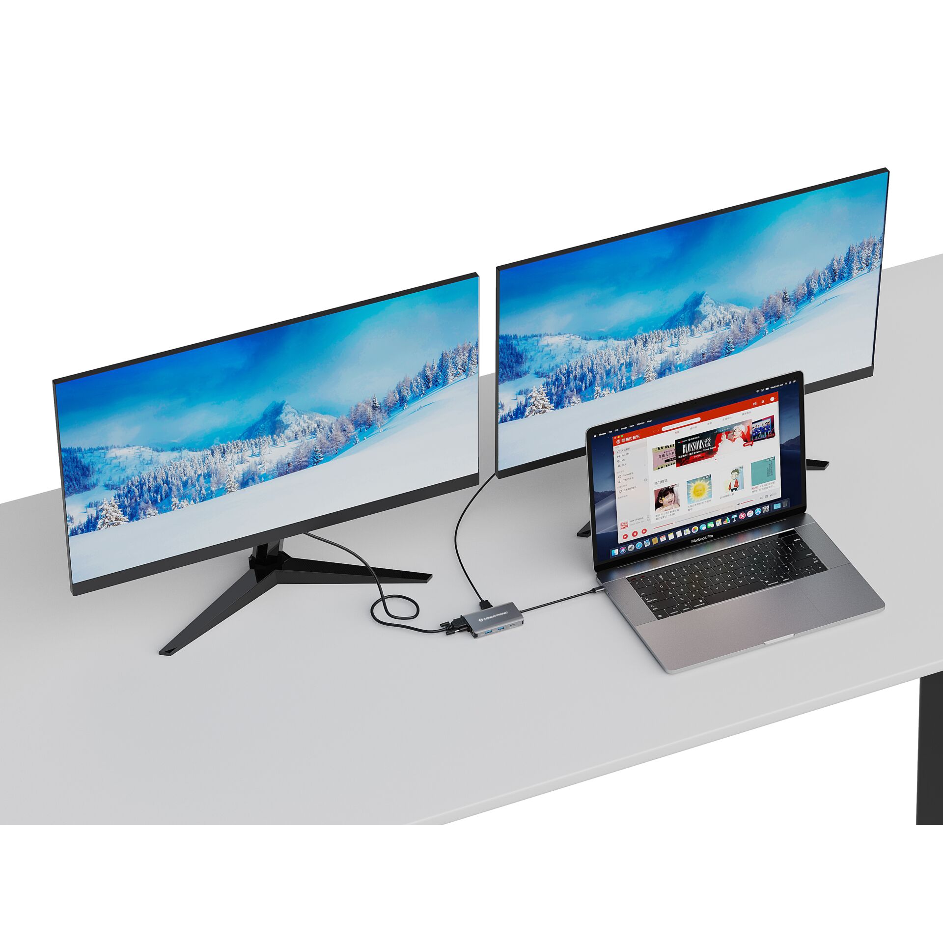 CONCEPTRONIC donn21g 7 in 1 dockingstation Kabel & Adapter