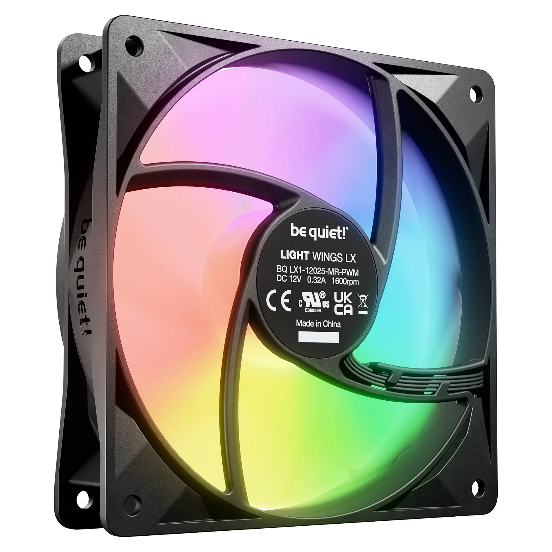 be quiet  LIGHT WINGS LX 120mm PWM 3 Pack Black Computergehaeuse Ventilator 12 cm Schwarz 3 Stueck e  PC-Komponenten
