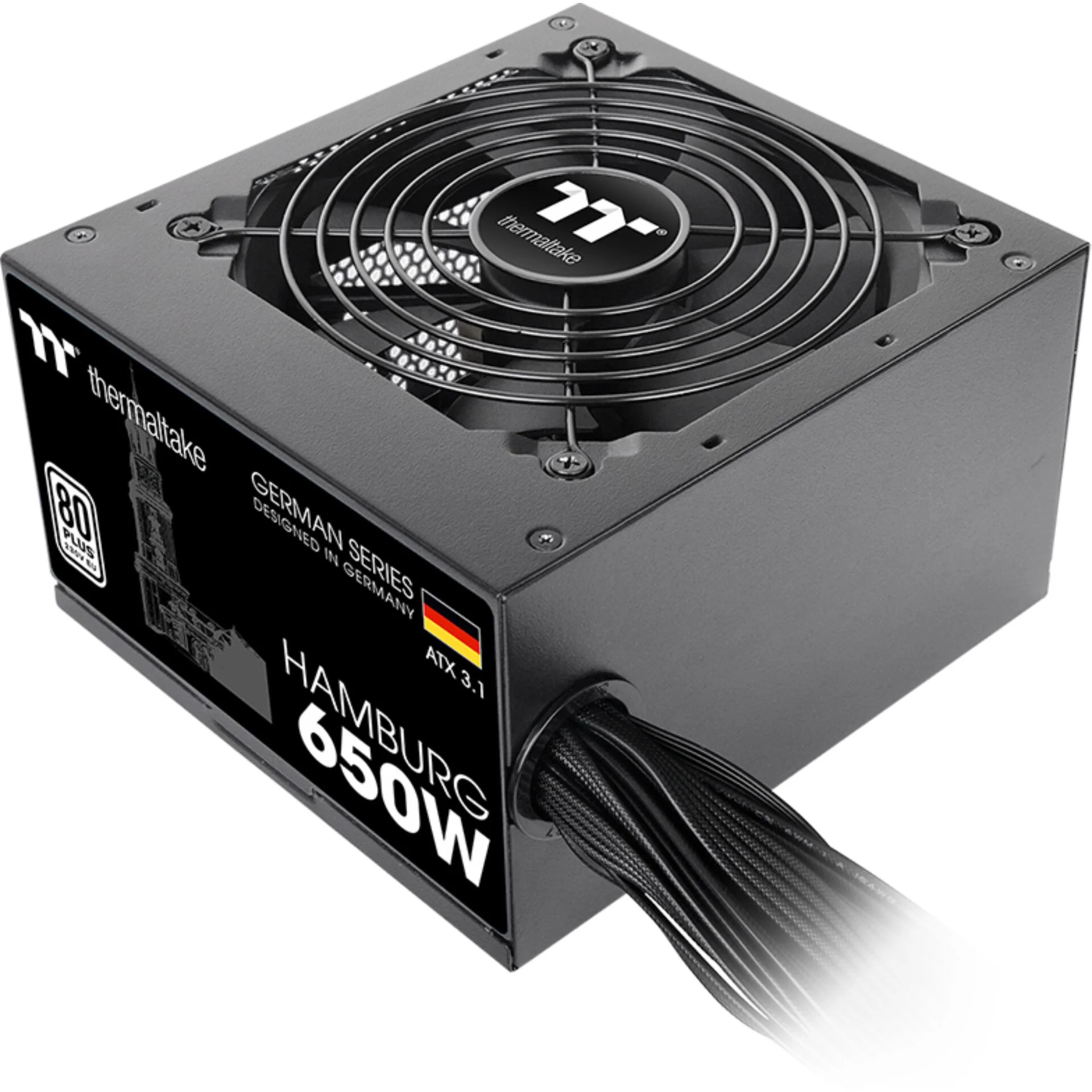 Thermaltake Hamburg 650W ATX3 1 Netzteil 80 Plus   Modular   Schwarz Netzteile